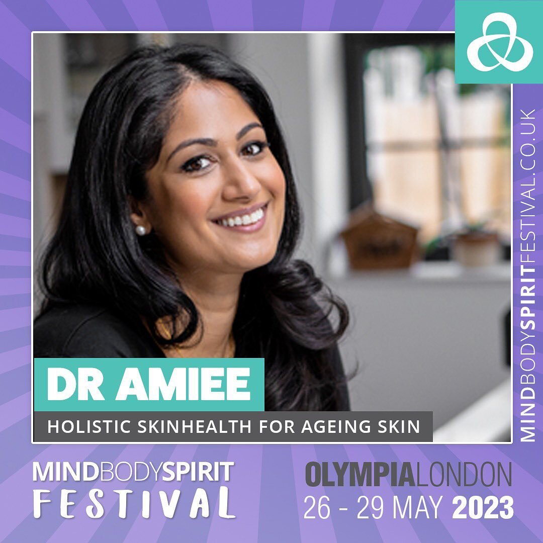 Save the Date! I am very excited to be a speaker at the @mbswellbeing Mind Body Spirit Festival at Olympia London On the 26th May at 10.45AM. 

I will be speaking on how to use wellness to optimise your skin health as we approach peri menopause and m