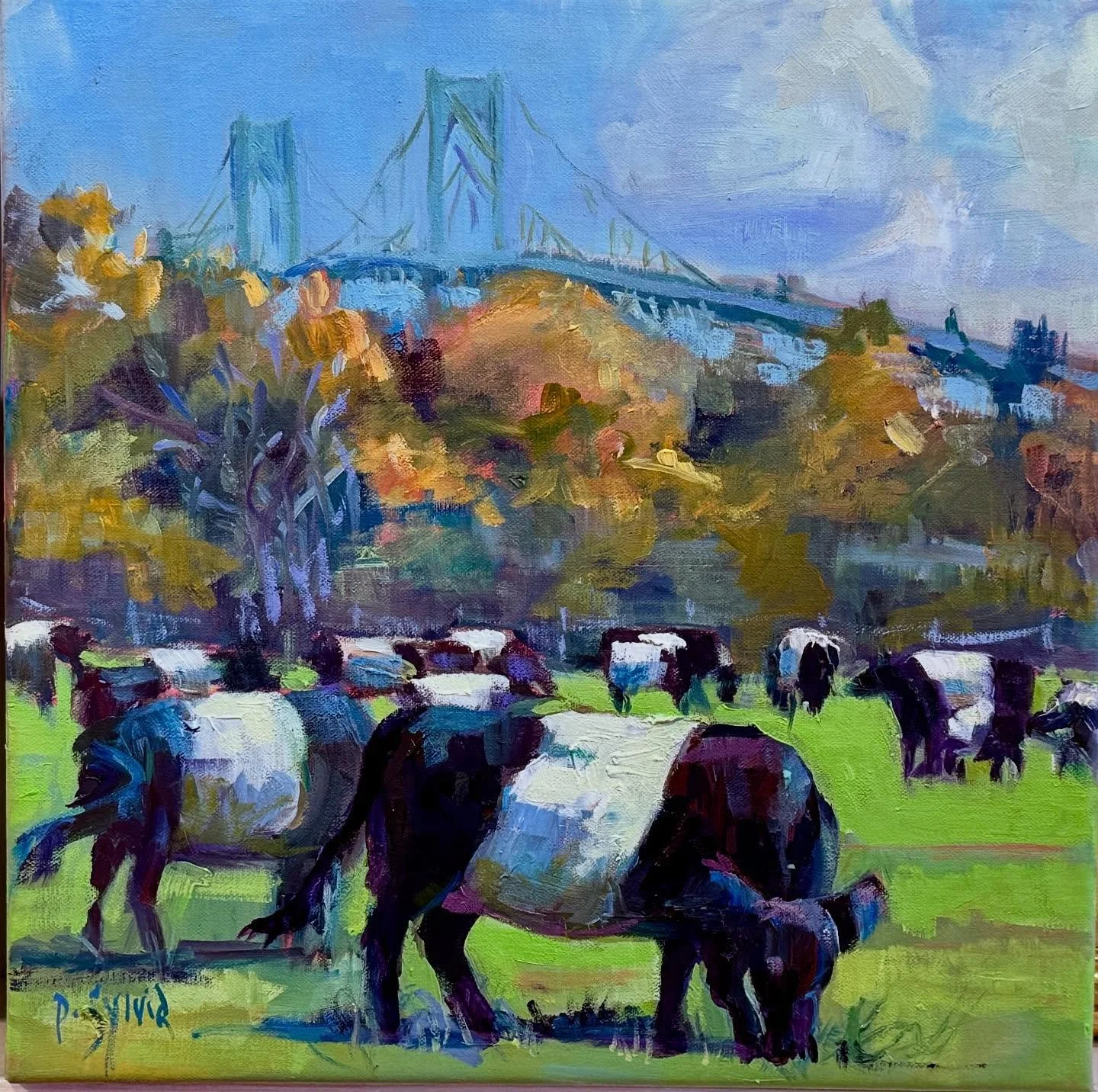 Just love these Oreo cows. 
 Recent commission oil painting