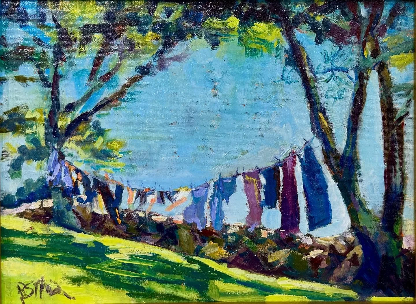 Last weekend for this amazing art show at CUSP Gallery in Newport. 
My oil painting &ldquo;Block Island Laundry&rdquo; 
Catch this show by 4:00 this Sunday. 
#oilpaintings #discovernewport #newportartgallery #newportartistscollective #laundryonthelin
