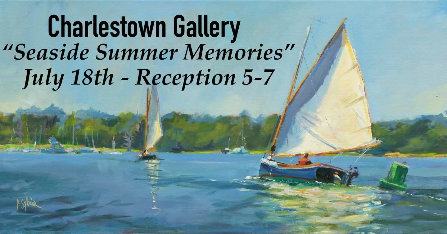 &ldquo;Seaside Summer Memories&rdquo; reception is this Saturday 5-7 at the Charlestown Gallery
Amazing variety of fine art, happy to be included! 
@charlestowngalleryri @so_rimag @patisylvia @newportartistscollective #nosummerevercameback #coastalar