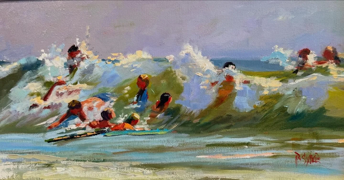The Wonder Years 
Another oil painting of the Halcyon Days of Summer. Stop by the Brenton Hotel this Thursday for an art exhibit upstairs in the bar lounge. 5-7pm. Artwork and Waterviews. @boblavoiefineart @newportartistscollective @newportbuzz @bren