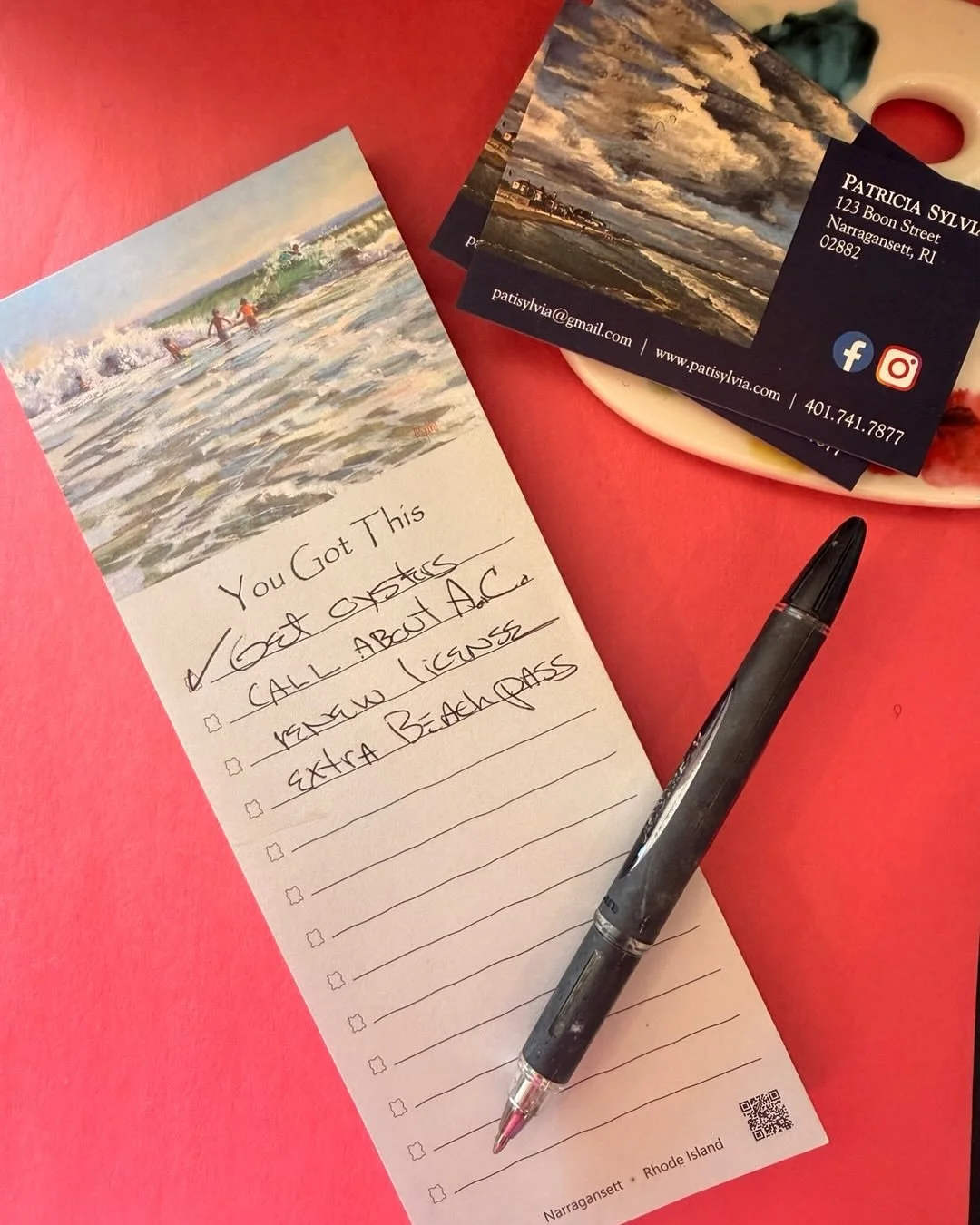 Just like this wave- You Got This. 
New to-do list pads at 123 Boon St , Narragansett. 

@patisylvia #narragansett #stockingstuffers #listmaker