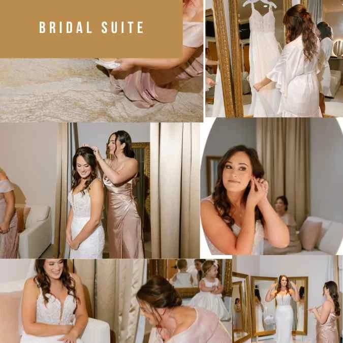 Near Altoona and Ankeny Wedding venue bridal suite