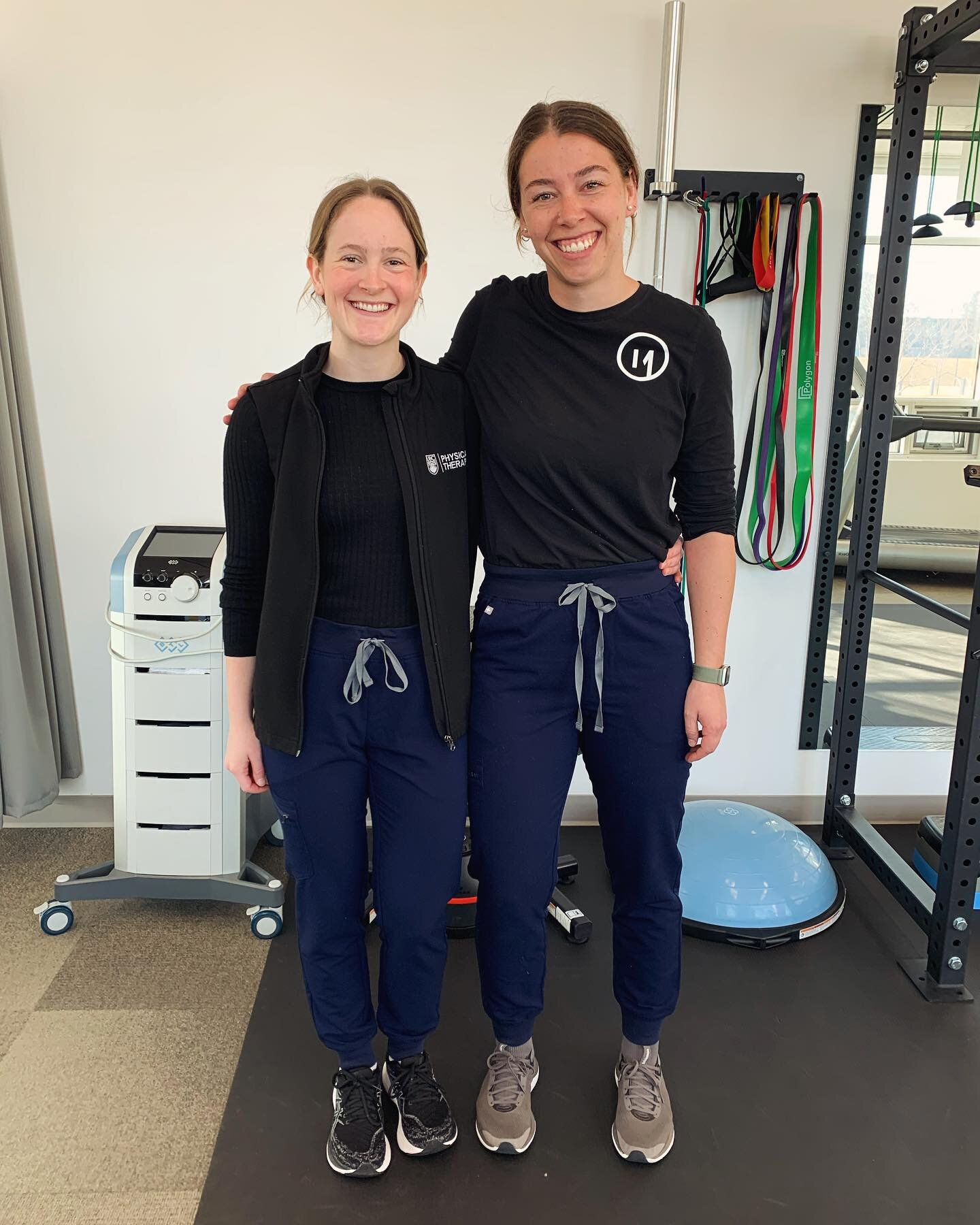 Dressed for success today! 
#matching @wearfigs 
If you&rsquo;ve been to the clinic this week, you may have met Paige! She is a physio student from the UNBC/UBC physiotherapy program who will be with us for 5 weeks 👏  Paige is on her second last pra