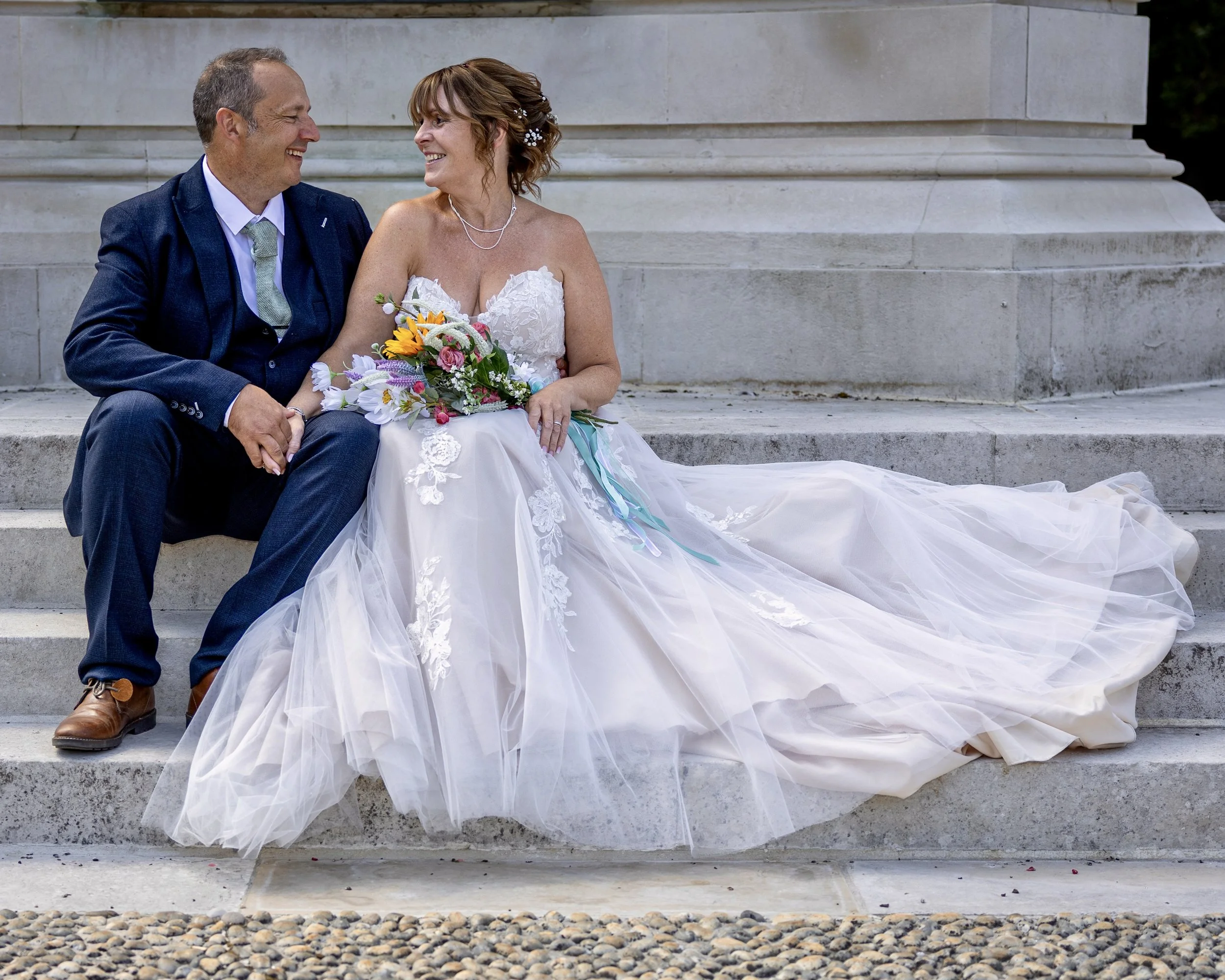 Steve and Caroline Elopement in Bournemouth Gardens    