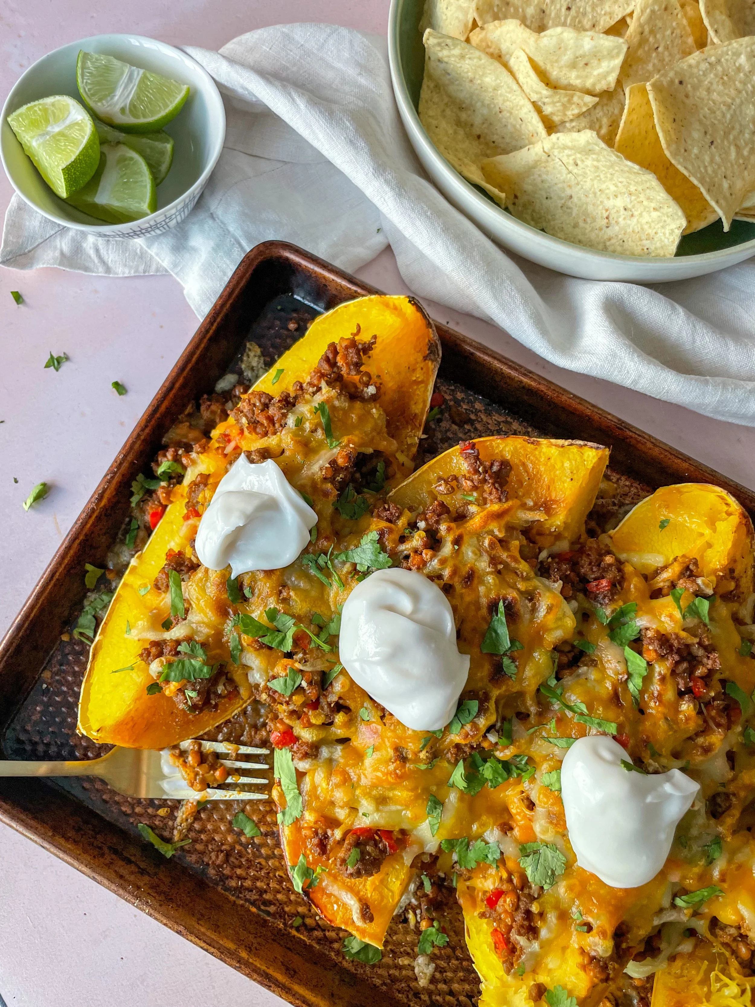 Courge spaghetti façon tacos au Beyond Meat