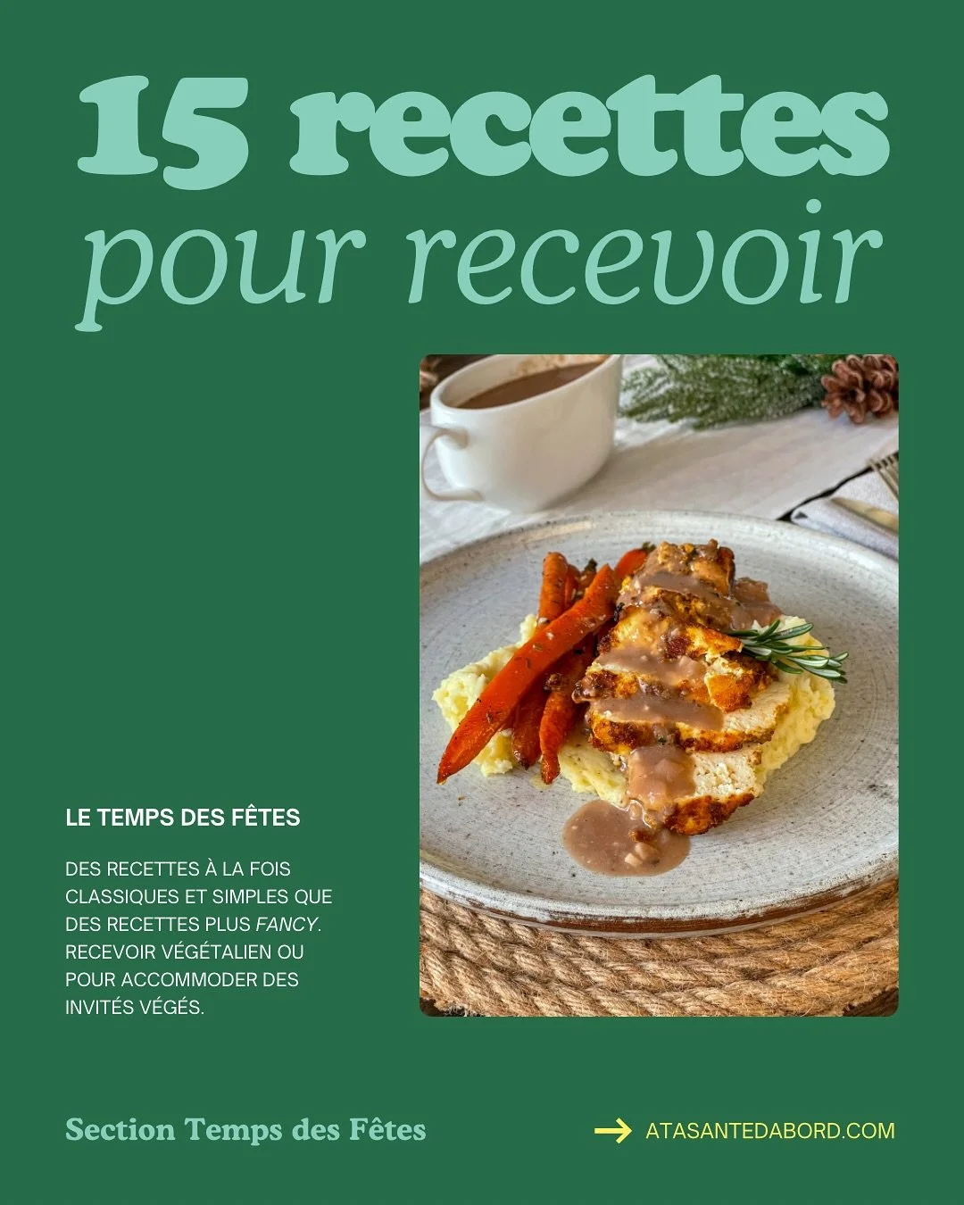 IT&rsquo;S TIMEEEE! 😍🎄

🔗&nbsp;Si tu veux les recettes compl&egrave;tes, elles sont toutes sur mon blogue au ✨ atasantedabord.com✨ sur la page des recettes dans la section &laquo; Temps des F&ecirc;tes &raquo;.
