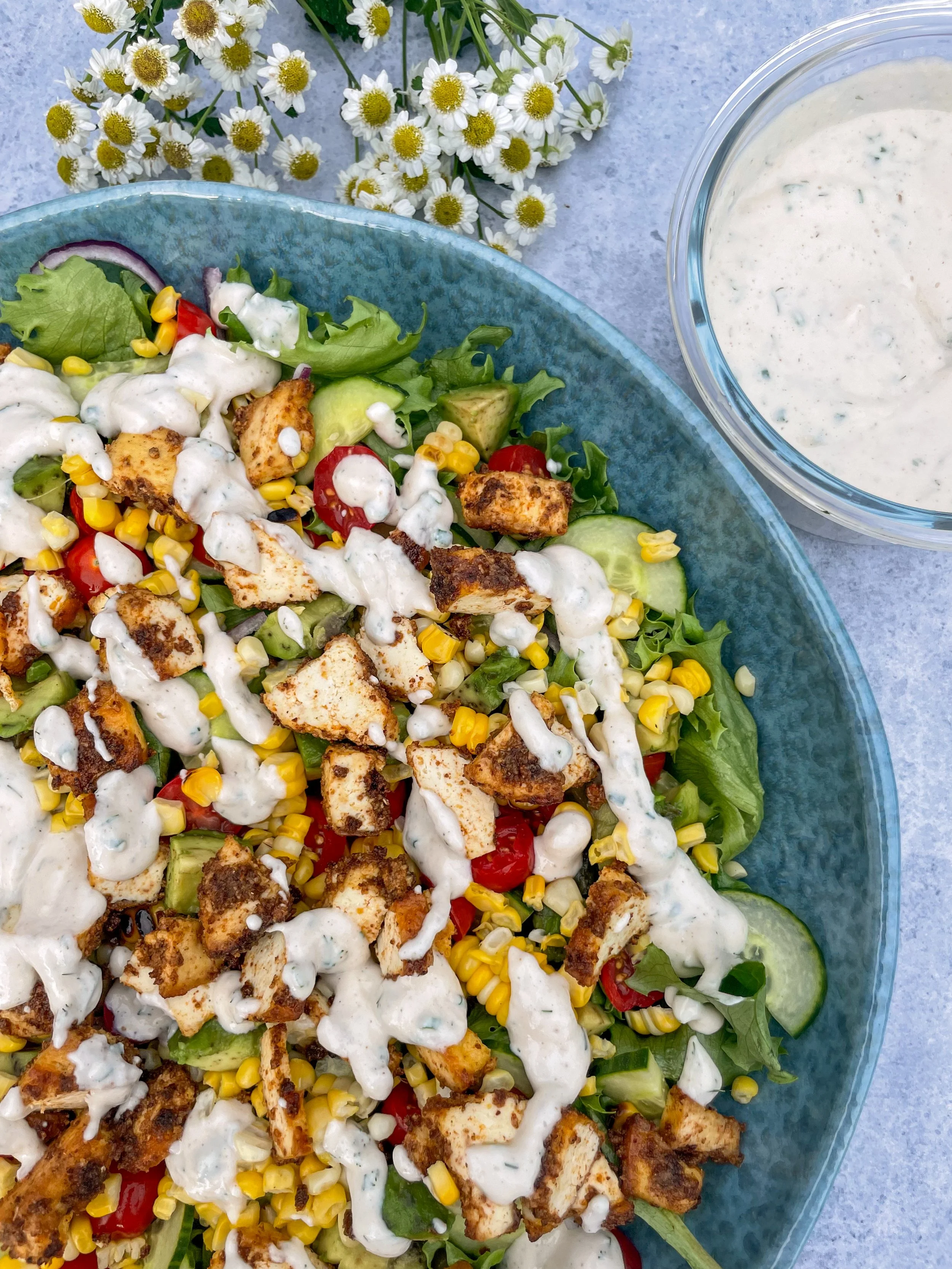 Salade ranch aux maïs grillés