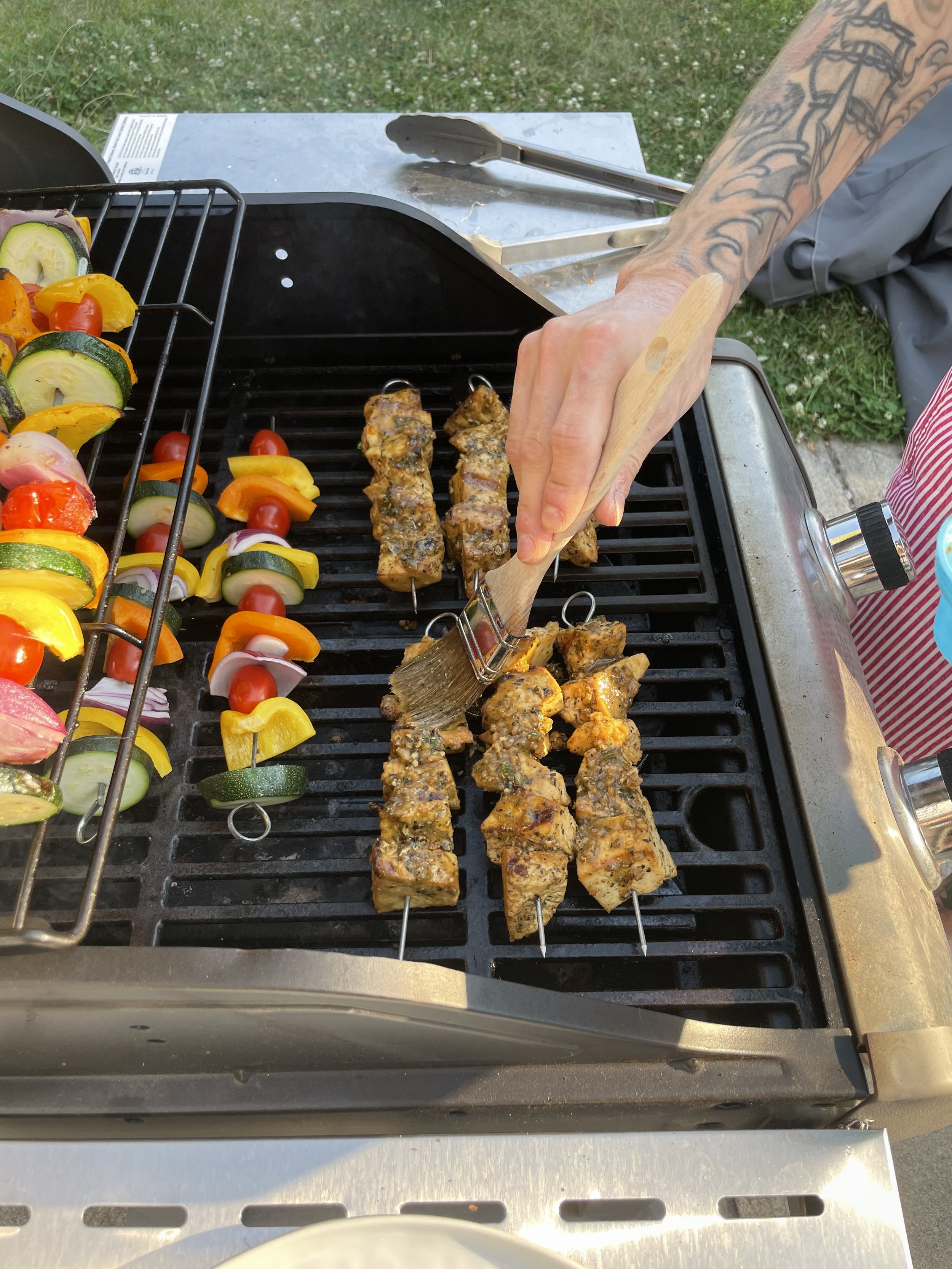 Recettes faibles en protéines  Brochettes de légumes grillés