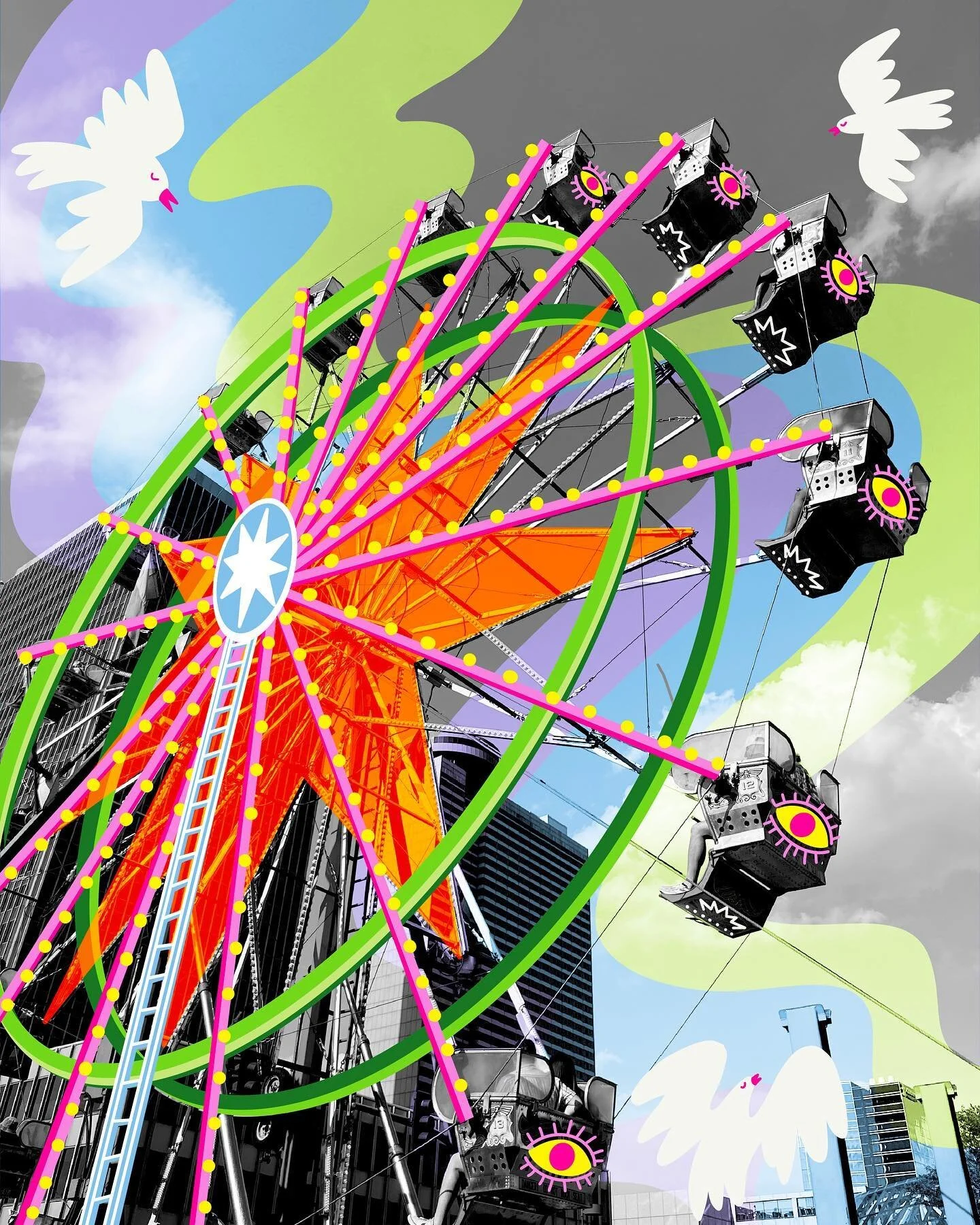 A lil Sunday scribble featuring the Ferris wheel at Boulevardia.

#procreate #procreateillustration #photography #drawingoftheday #festival #boulevardia