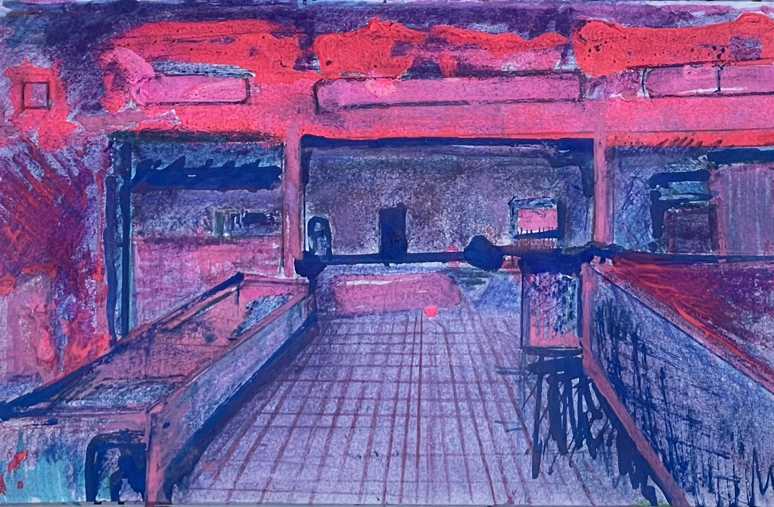 Medfield, 2011. Marker, colored pencil, graphite and ink on paper, 5.25x8.25in, 2026.