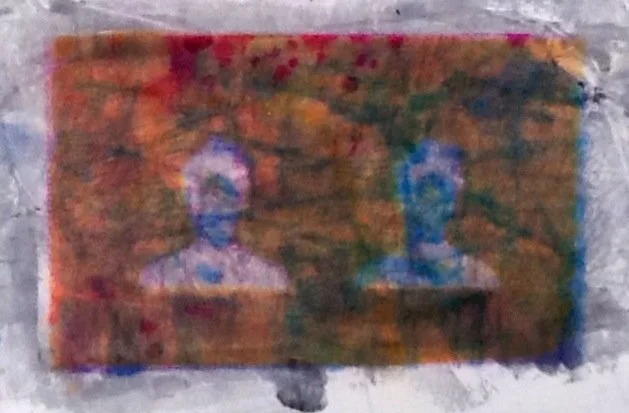 Acrylic transfer on paper, 7.25x9in, 2010.  