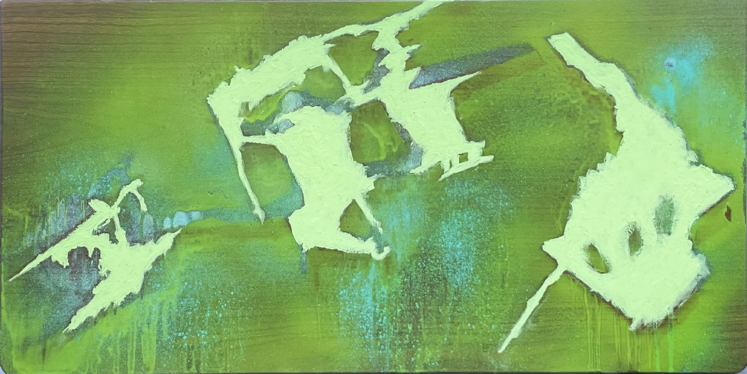TFW no GF, 2021-2026
Oil and acrylic on veneer
desk panel, 11.75x23.75in