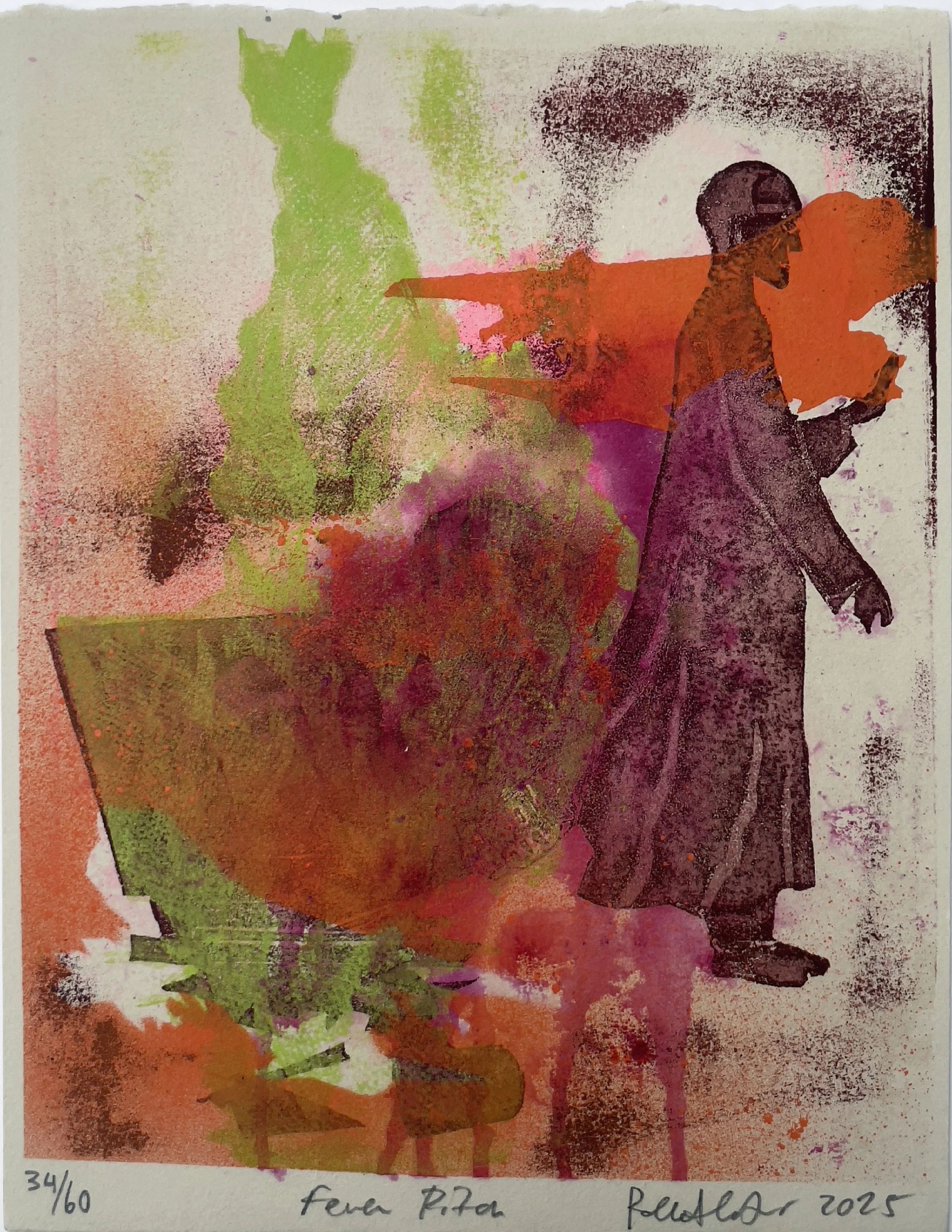 Fever Pitch (34:60). Oil and acrylic on paper, 8.5x11in, 2025. NFS