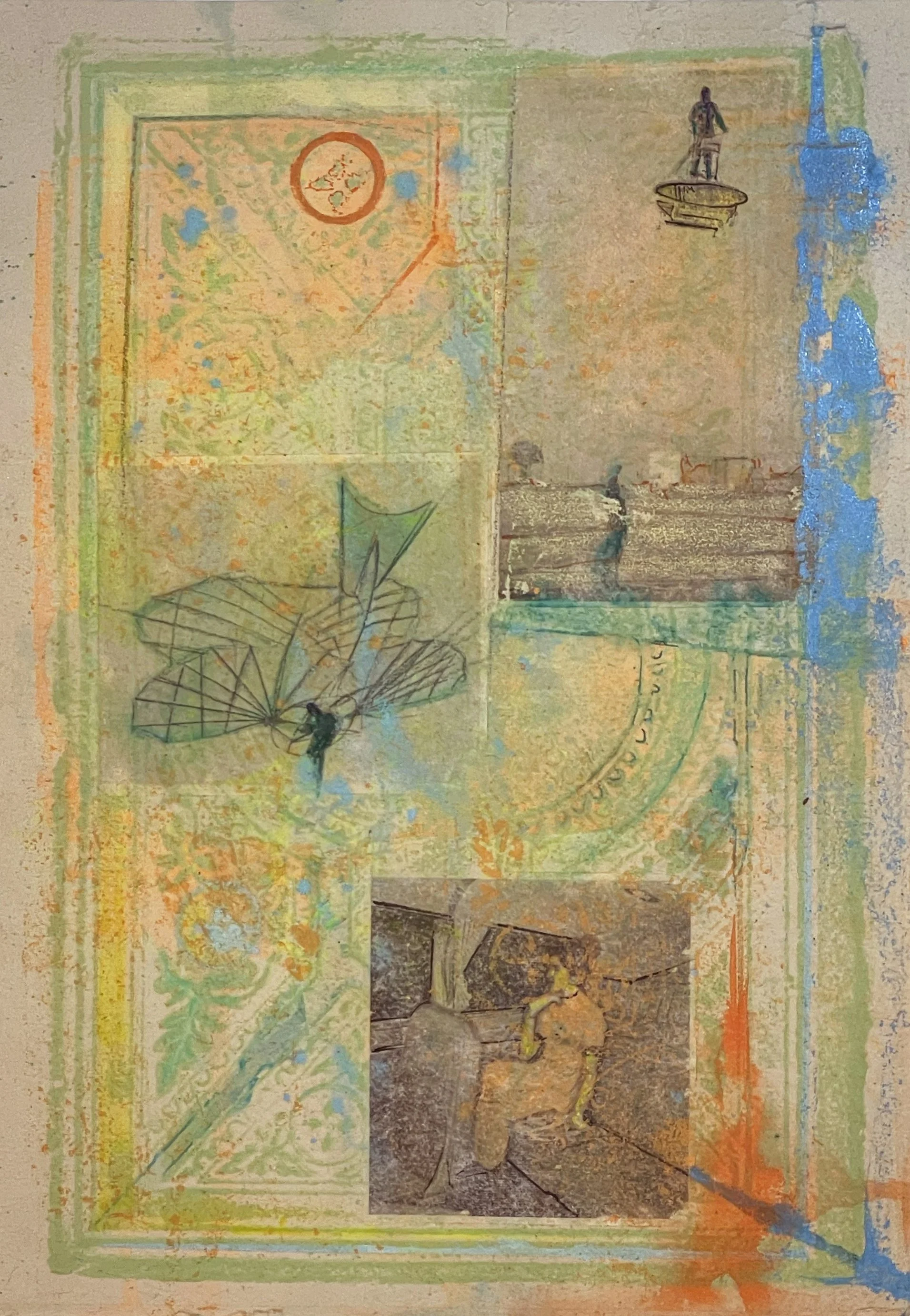 Untitled (3:5), 2026
Collage, acrylic and oil on paper, 7.25x10in