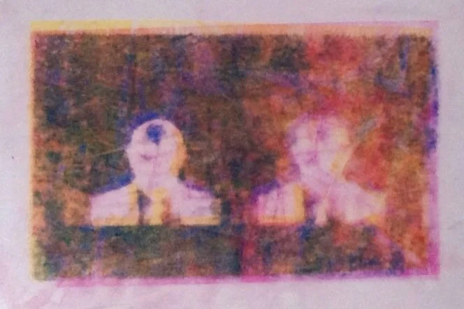 Acrylic transfer on paper, 7.25x9in, 2010.  