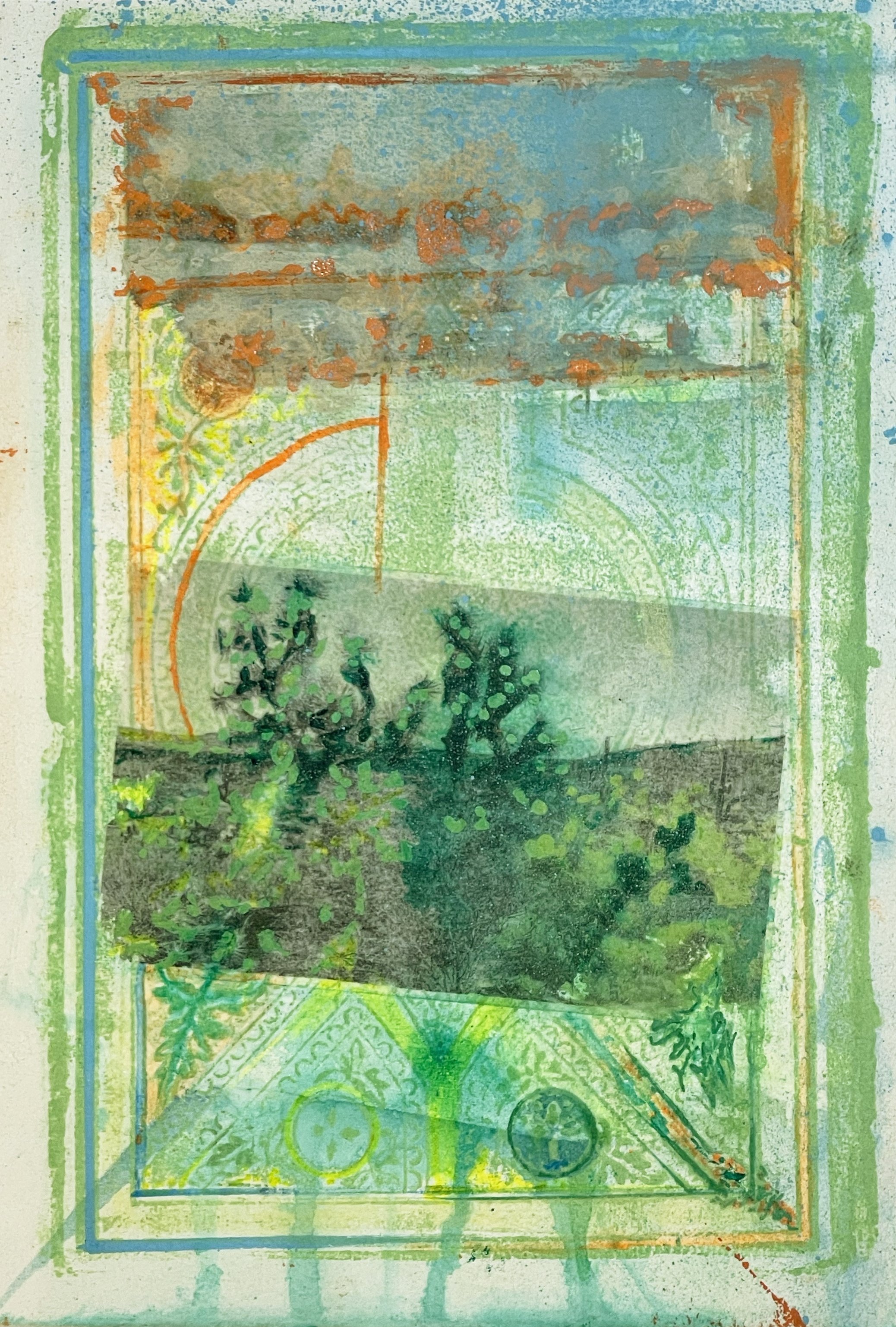 Untitled (2:5), 2026
Collage, acrylic and oil on paper, 7.25x10in
