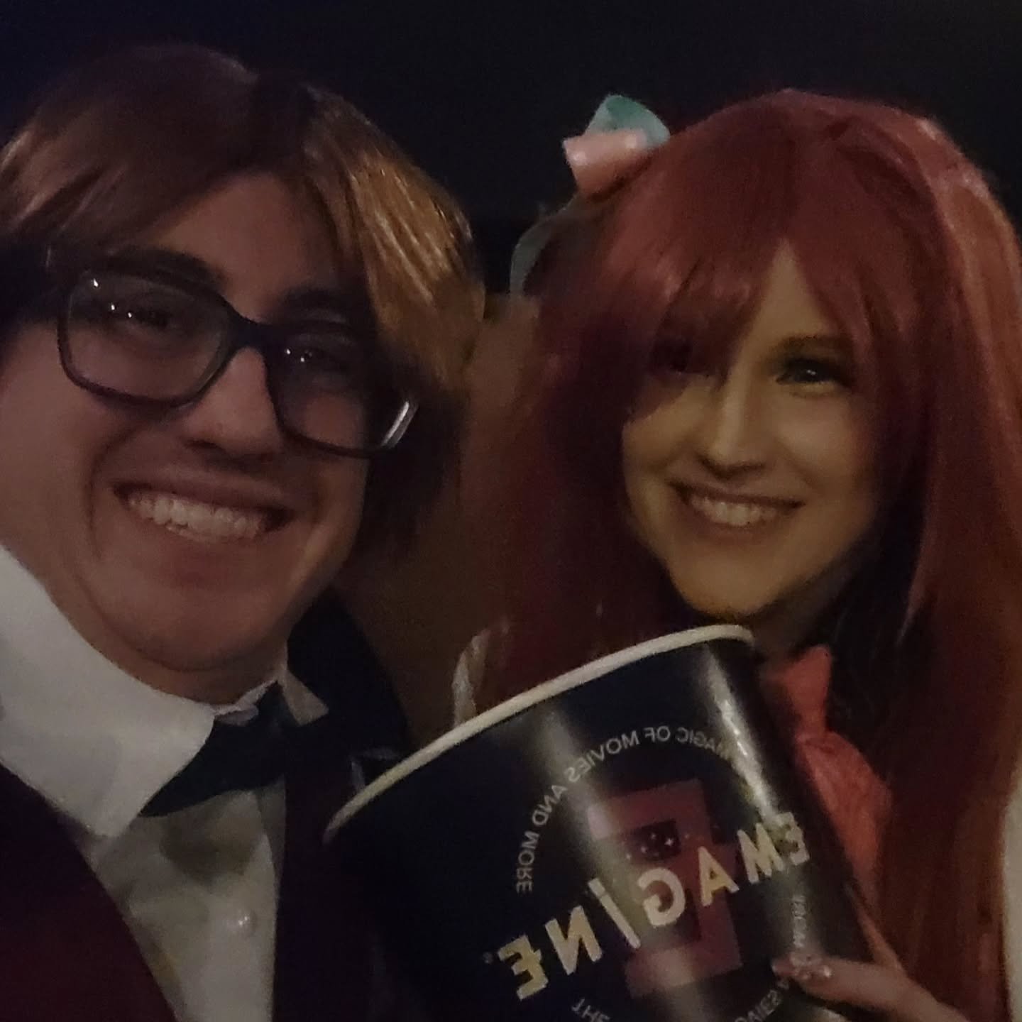 Who else knew there's a #zombielandsaga movie! 
🎤Zombieland Saga Yumeginga Paradise💫 was sooo fun and of course, we had to cosplay when we went to see it.
Since there was no poster, we decided to take a pic in our seats with a giant popcorn lol (i 