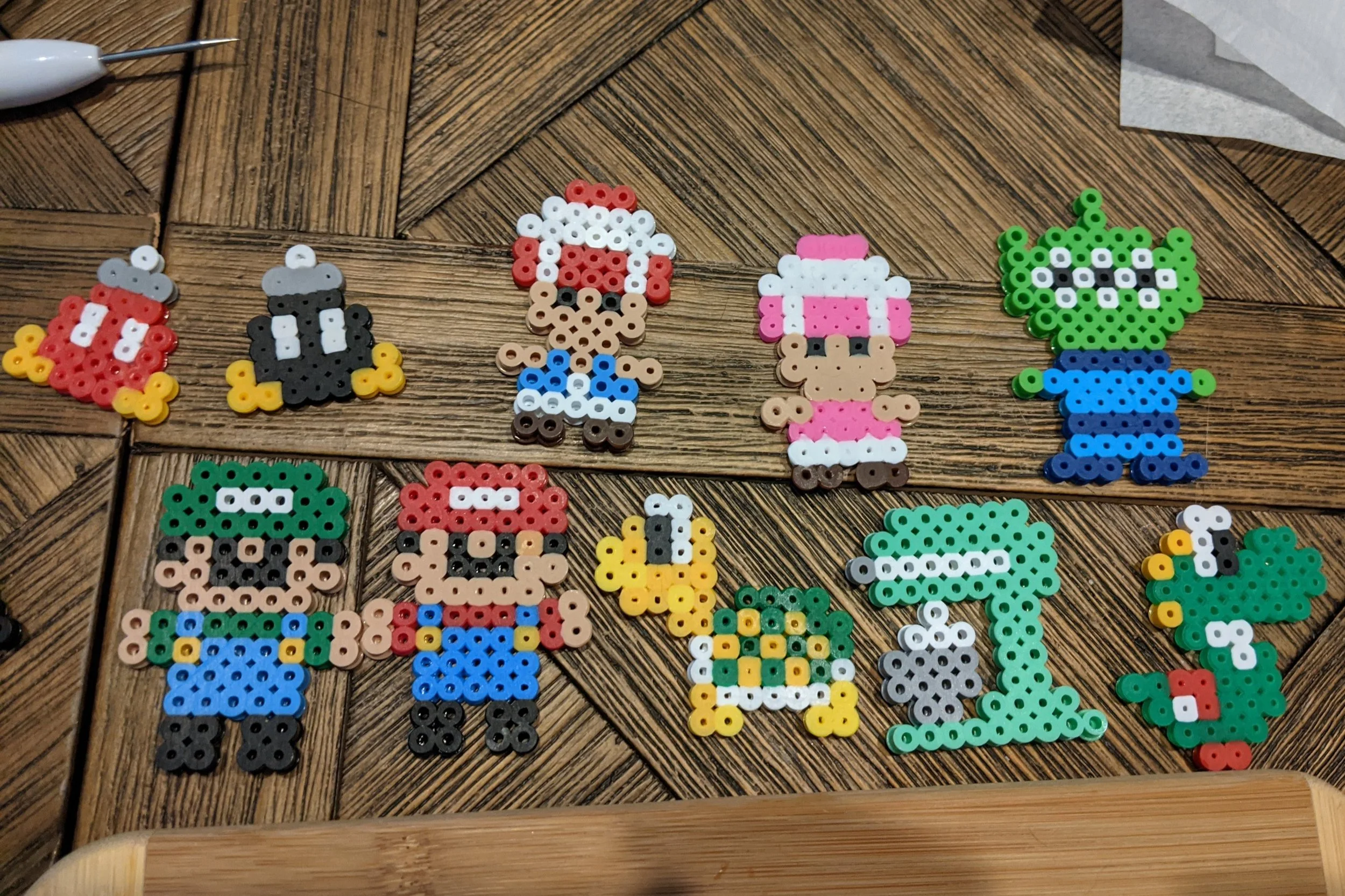 perler bead keychain design