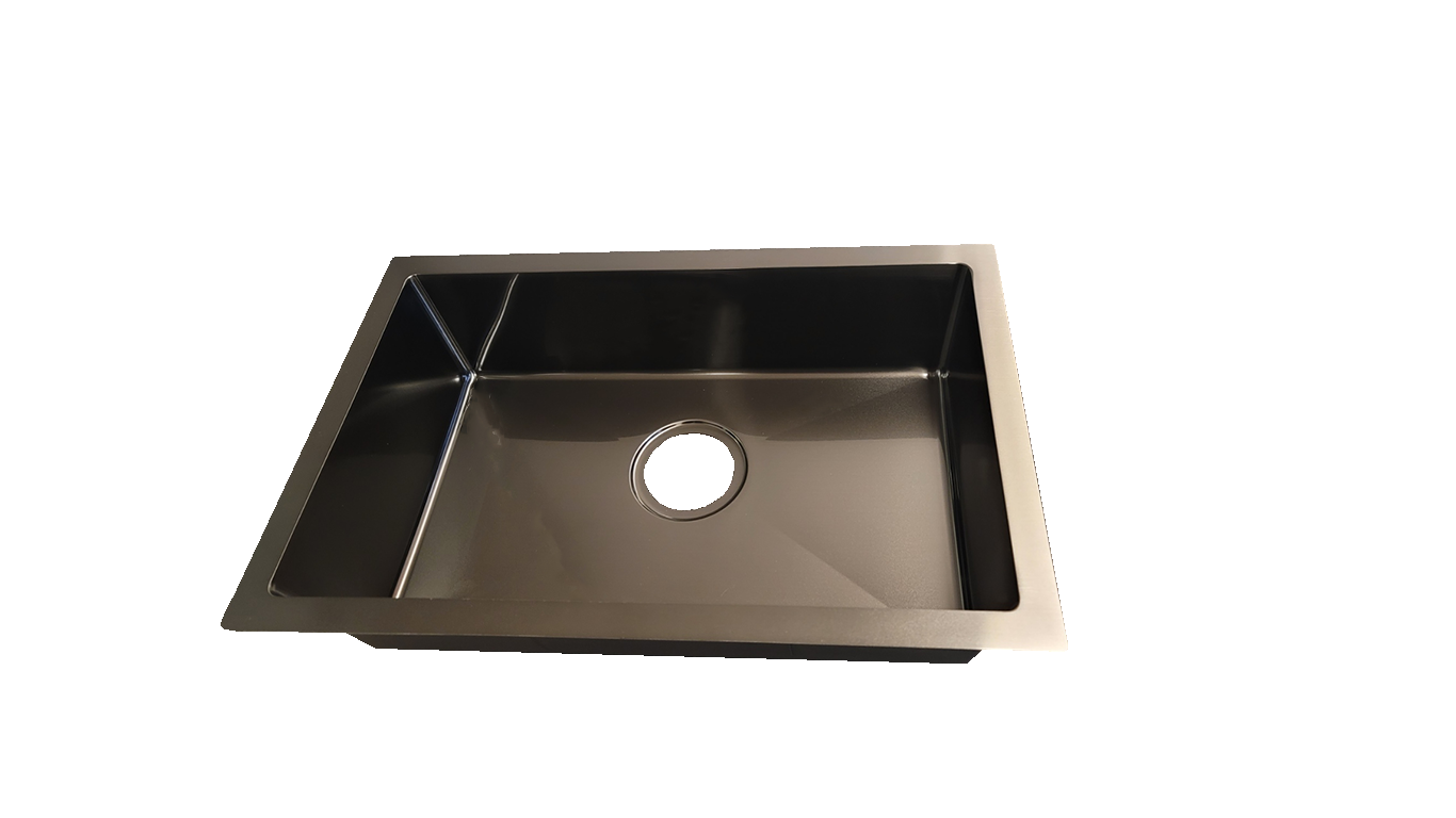 27" X 16" KITCHEN SINK - SINGLE BOWL - BLACK
