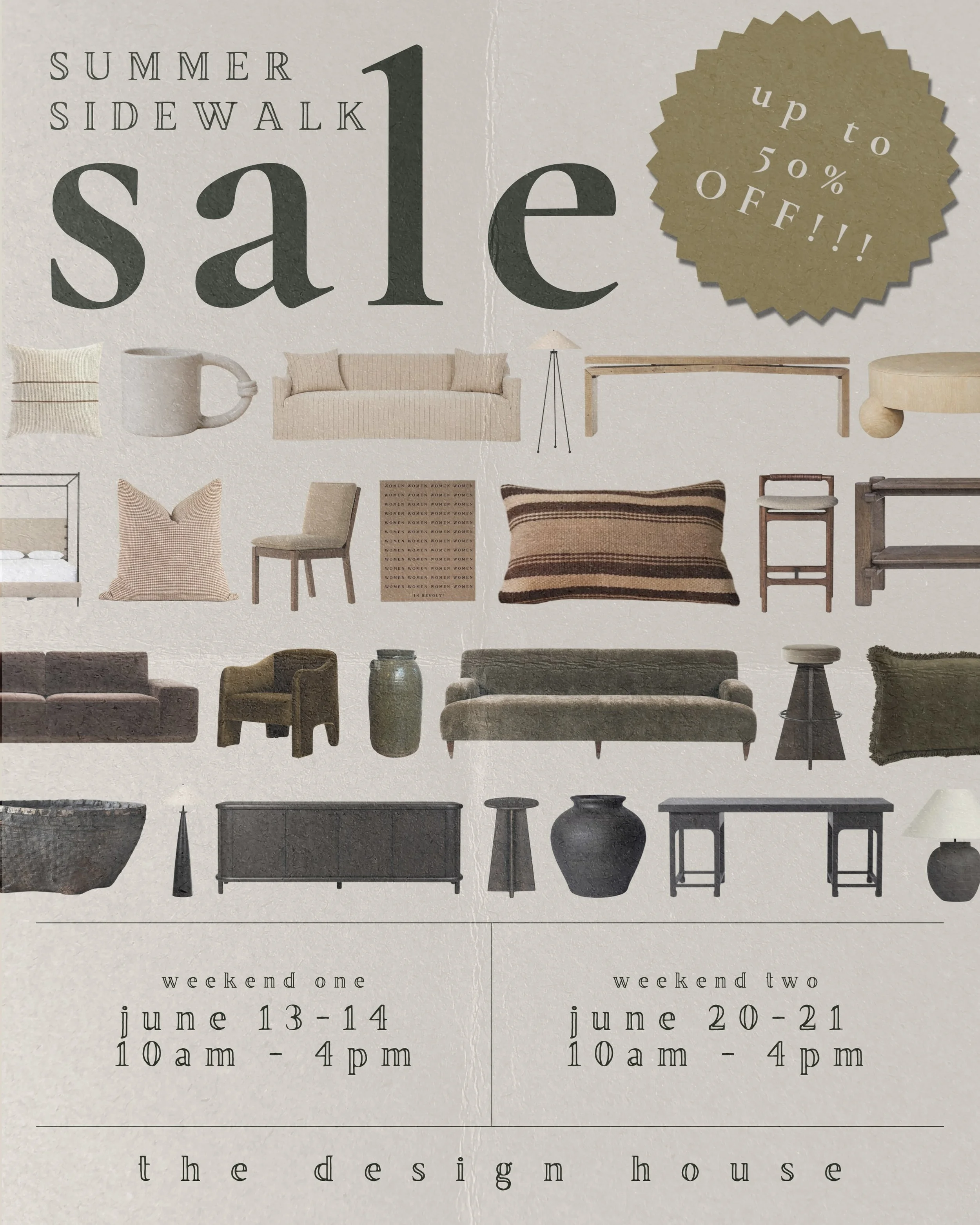 we are so excited to announce the return of our summer sidewalk sale, and this year it&rsquo;s going to be HUGE! more details coming soon 🤭