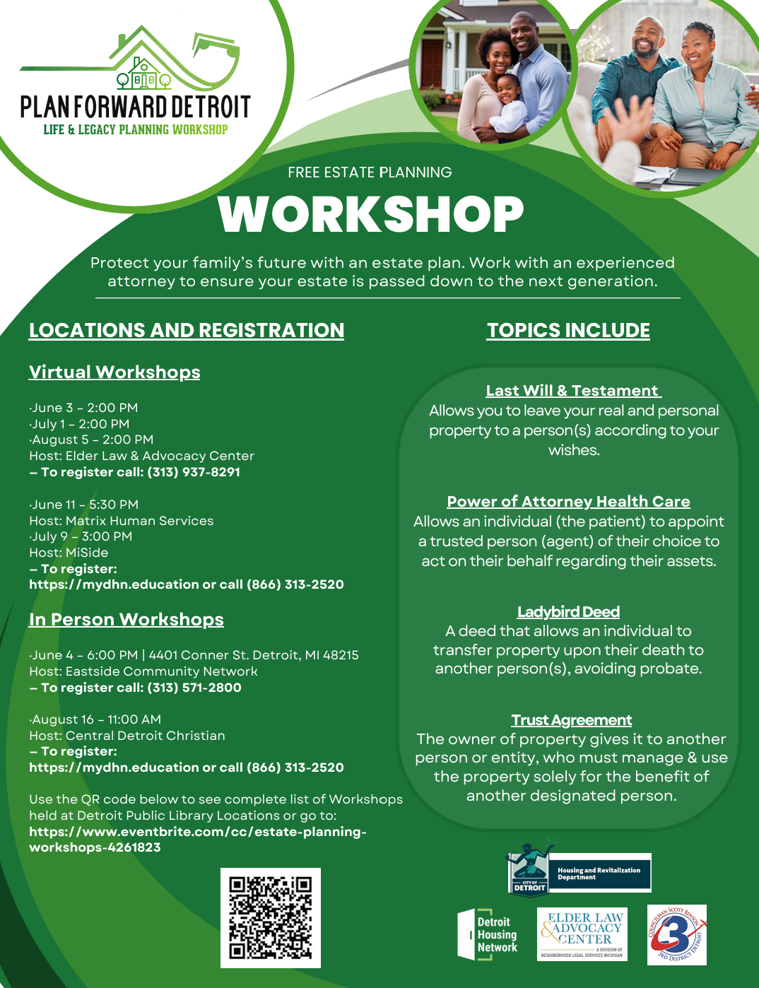 FREE Estate Planning Workshop with CaMille Collins with the City of Detroit