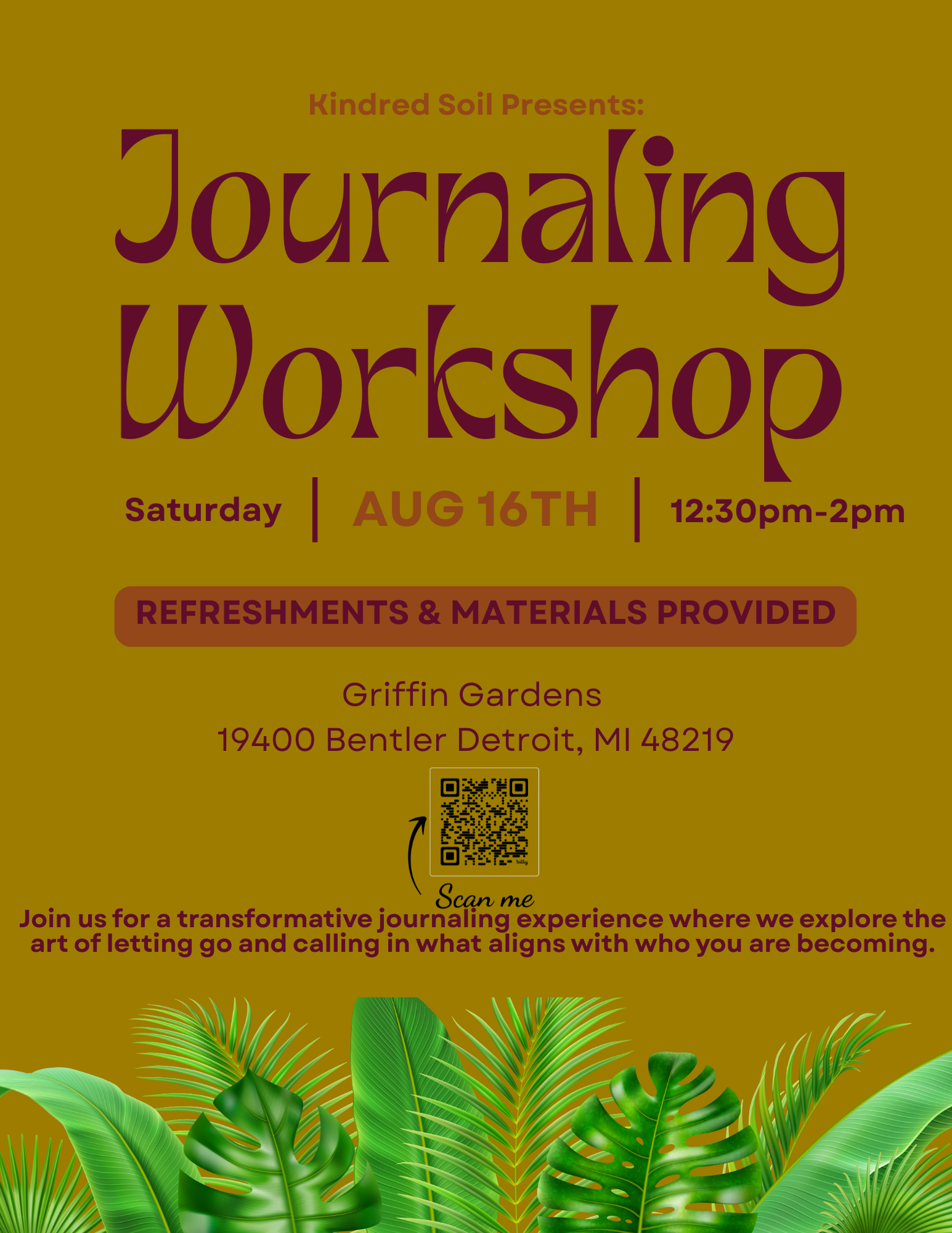 Kindred Soil Presents: A Journaling Workshop