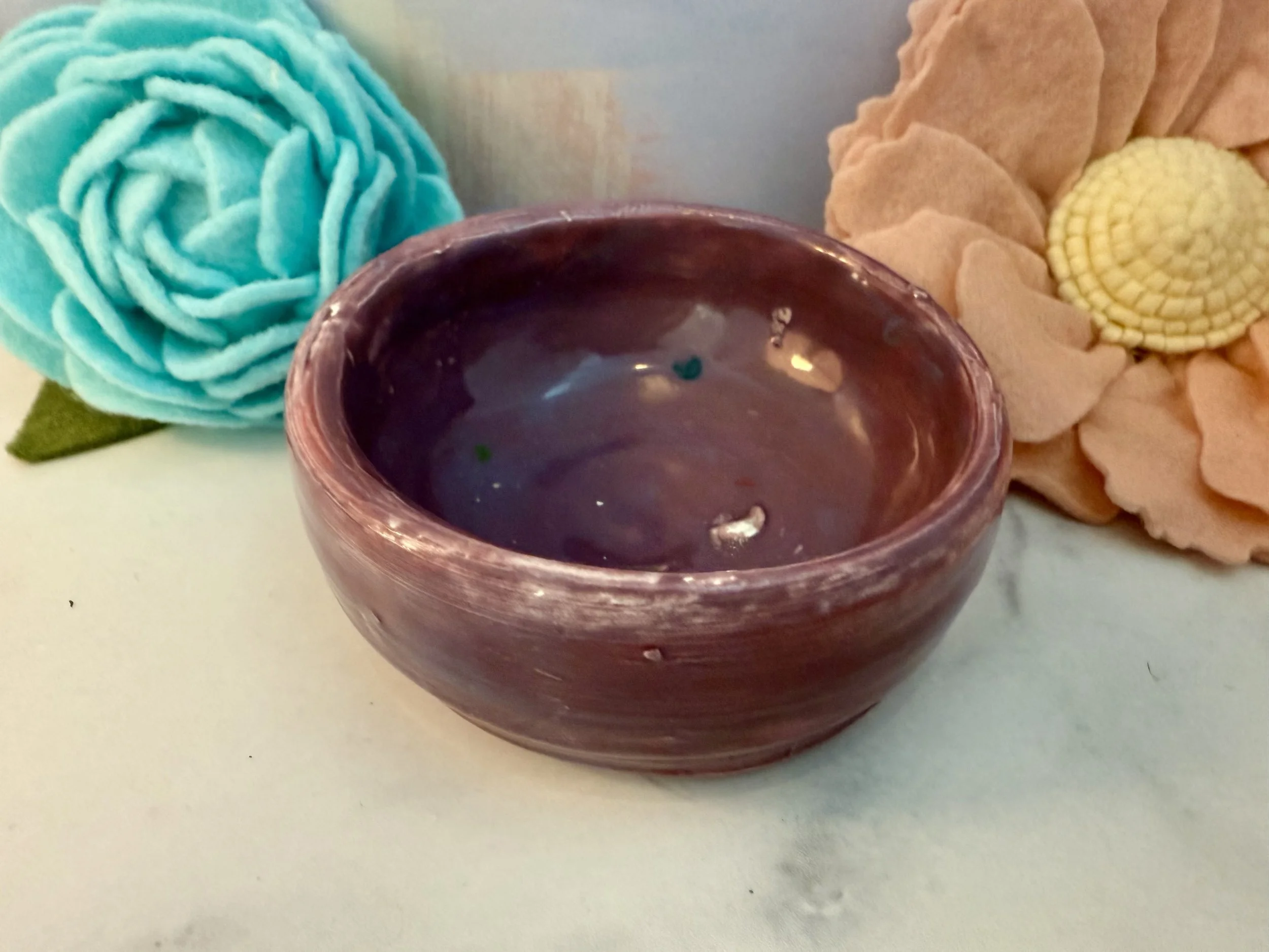 handmade purple and blue bowl