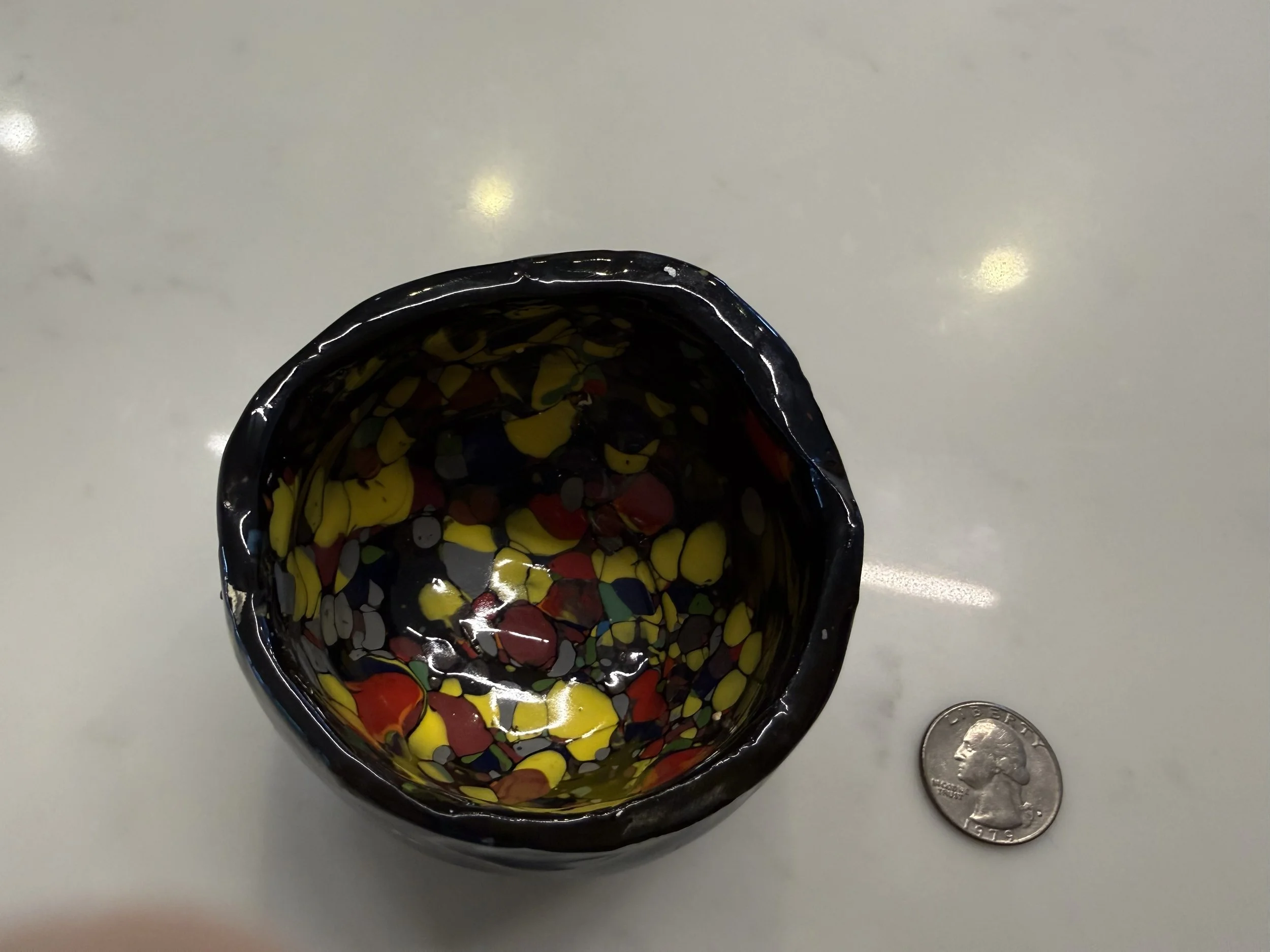 Handcrafted Color Splash Ceramic Bowl