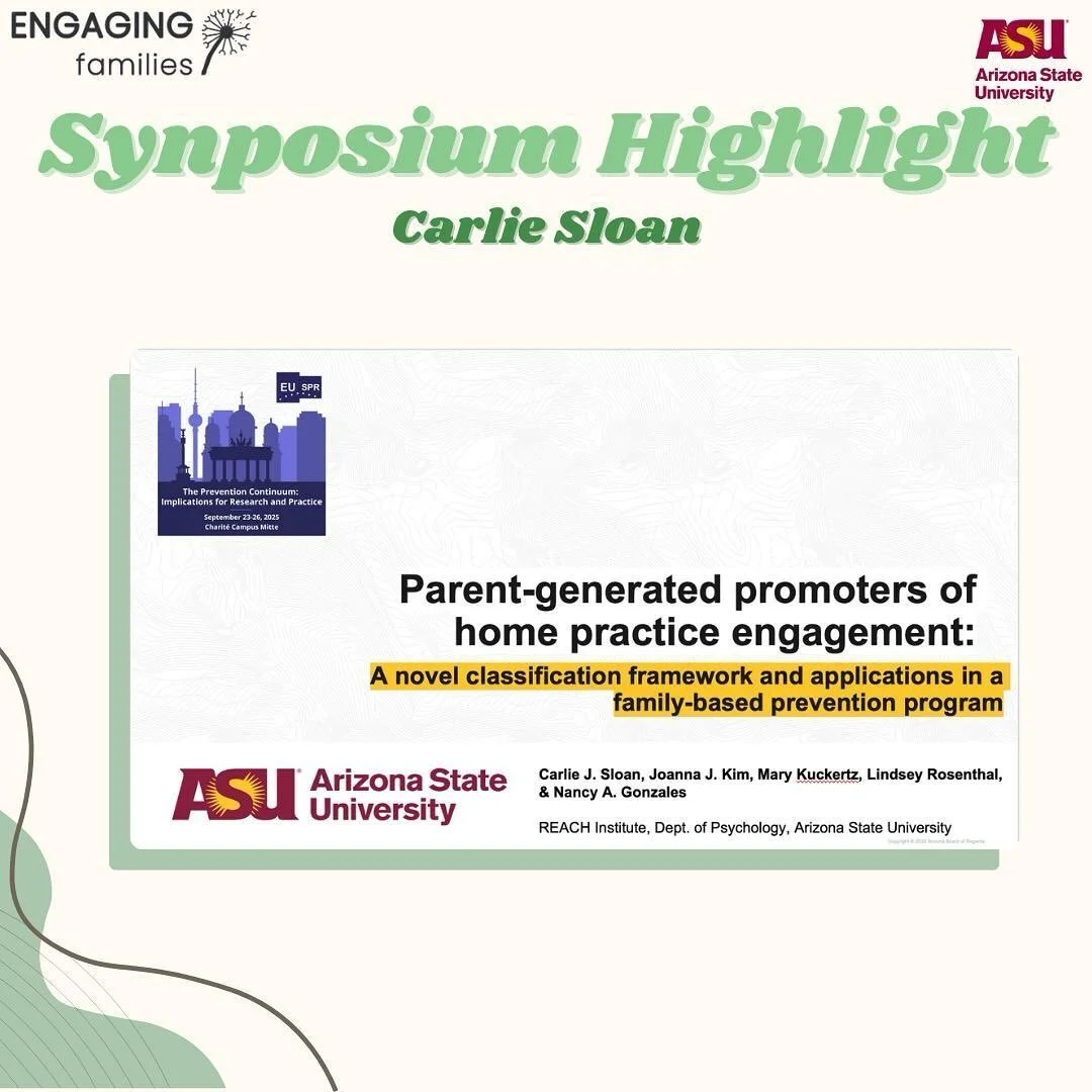 ⭐ Symposium Highlights! ⭐

Lindsey Rosenthal and Dr. Carlie Sloan presented their symposia at #EUSPR2025!
 ✨ Lindsey: &ldquo;Examining caregiver involvement and engagement in adolescent suicide prevention programs: Preliminary results of a scoping re