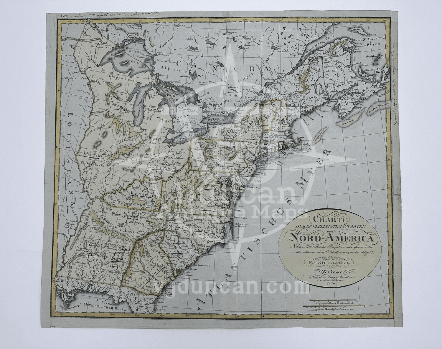 Franz Ludwig Güssefeld 1804 Map of Nord America ( North America