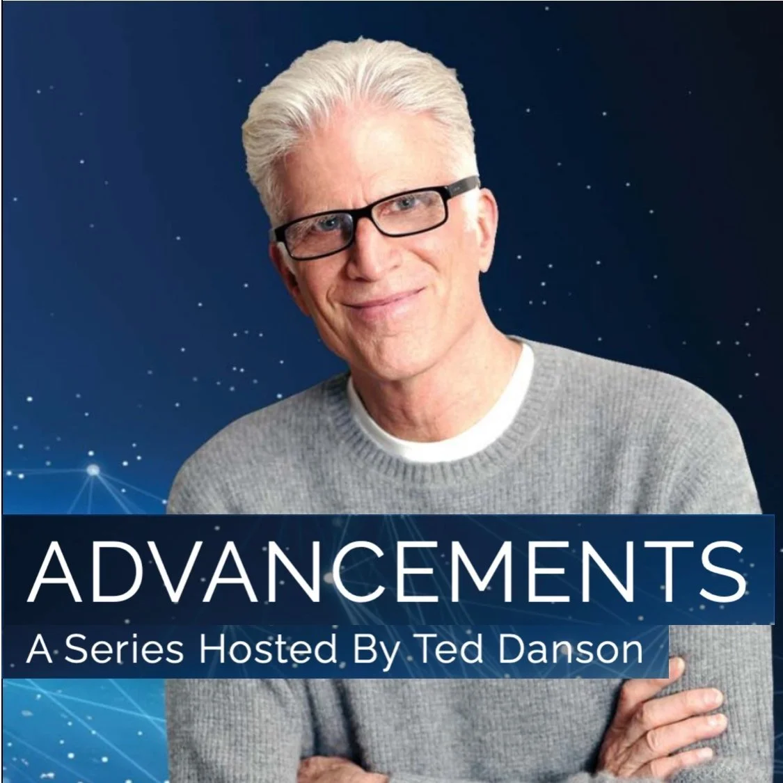 Advancements title card with headshot of Ted Danson