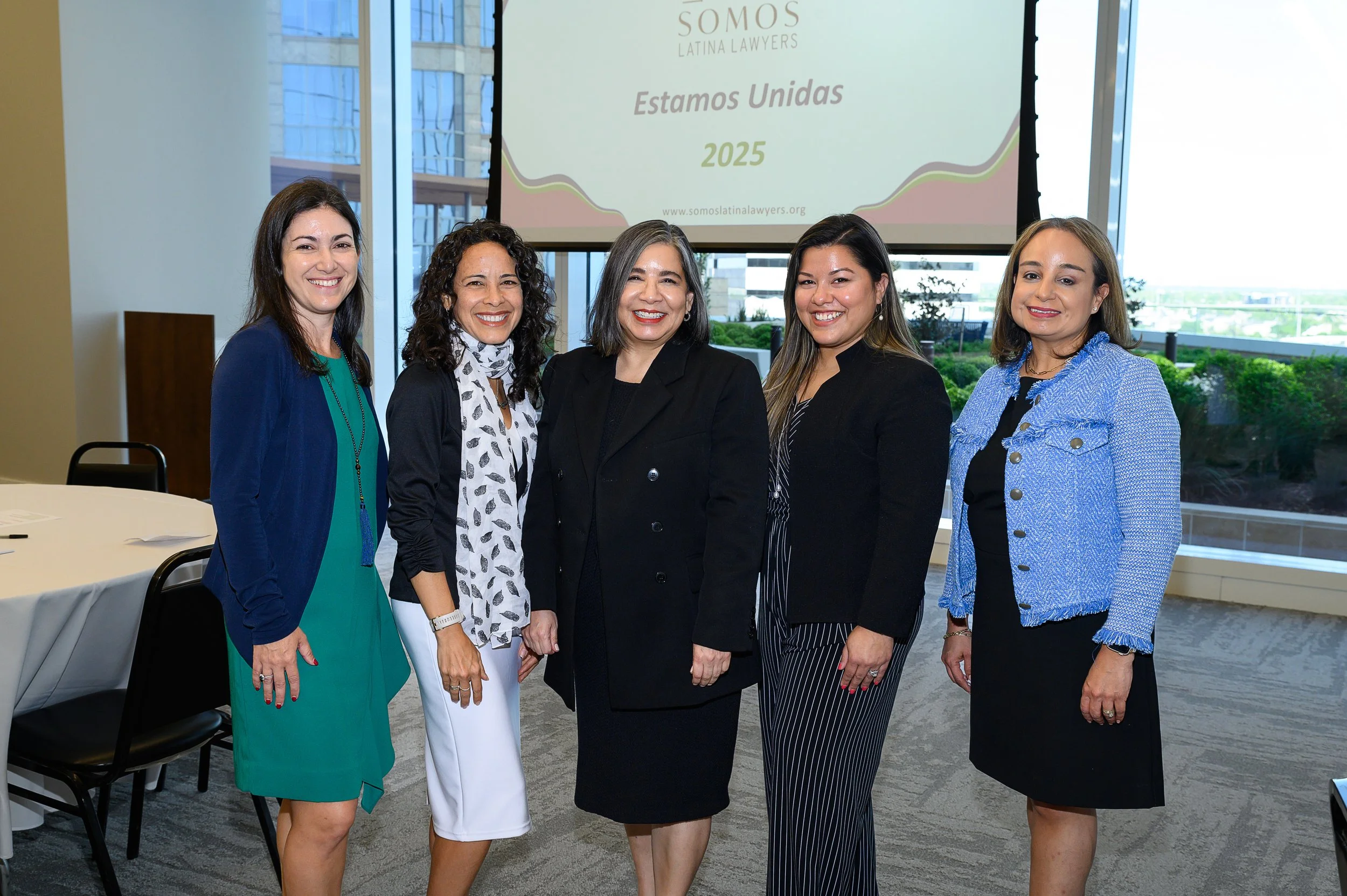 The Board with Keynote Speaker, Judge Irma Carrillo Ramirez of the U.S. Court of Appeals for the Fifth Circuit, at the 2025 SOMOS Symposium.