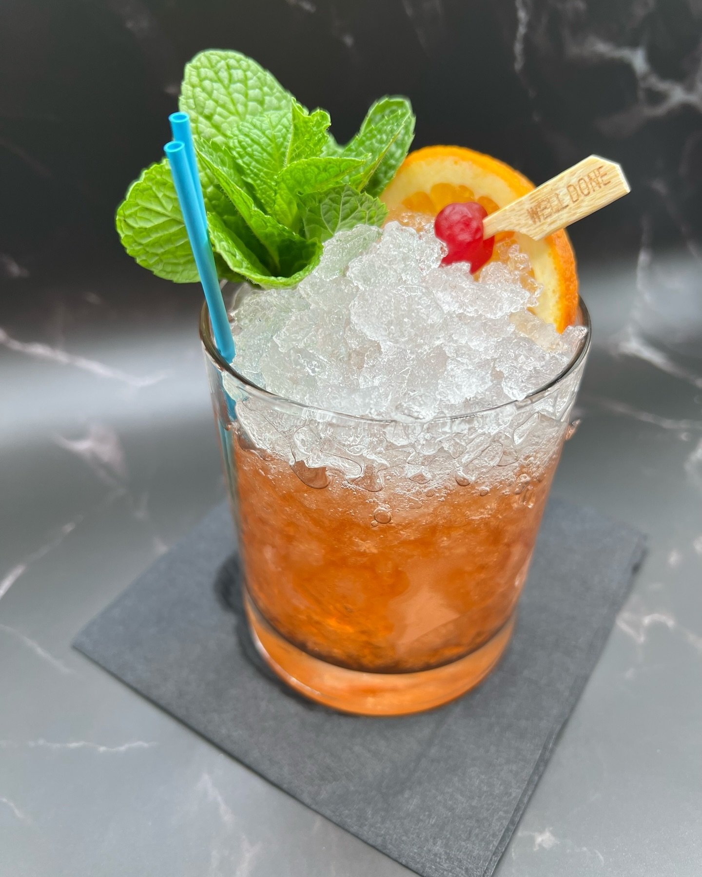 Spring Sherry Cobbler 

amontillado sherry, strawberry 🍓 , mint , orange 🍊, crushed ice. 

What the heck is sherry, you ask? Sherry is a fortified wine that&rsquo;s made from grapes and comes from the Southwest of Spain. It can range from lighter t