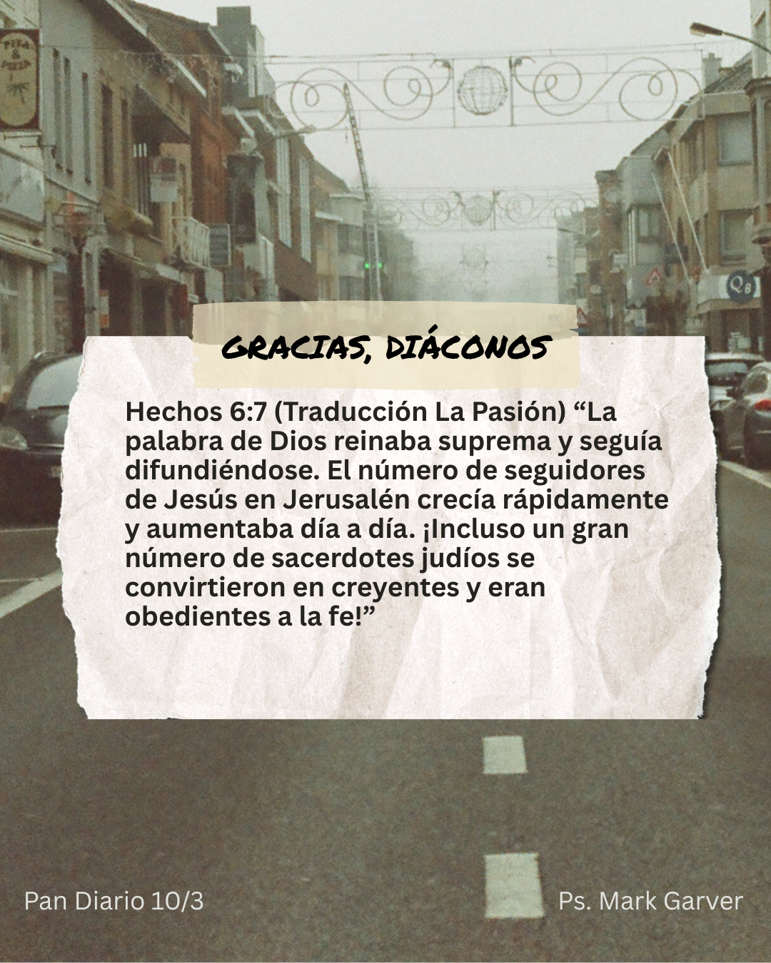 10 de Marzo, 2026 - Gracias, Diáconos