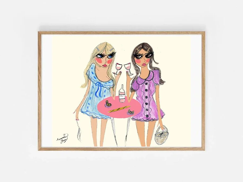 Rosé for Dinner 10 x 8" Print