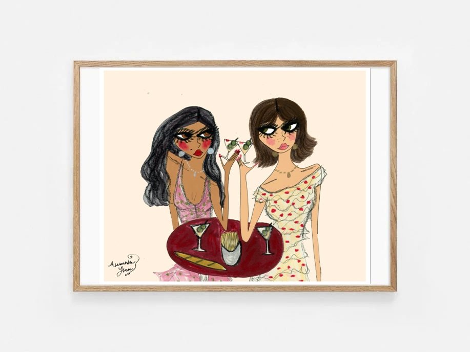 Martinis & Fries 10 x 8" Print