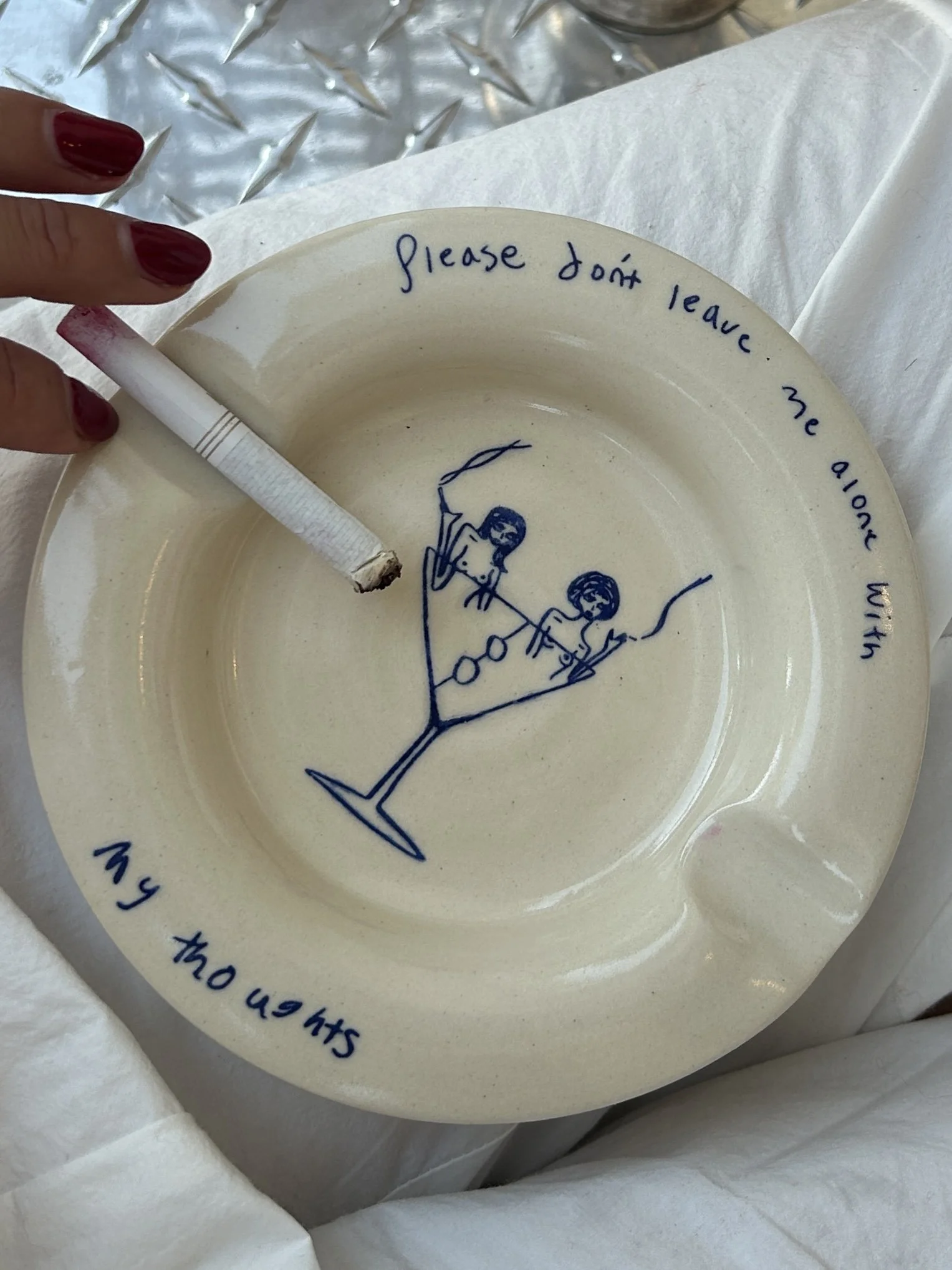 Alone with my Thoughts Ceramic Ashtray