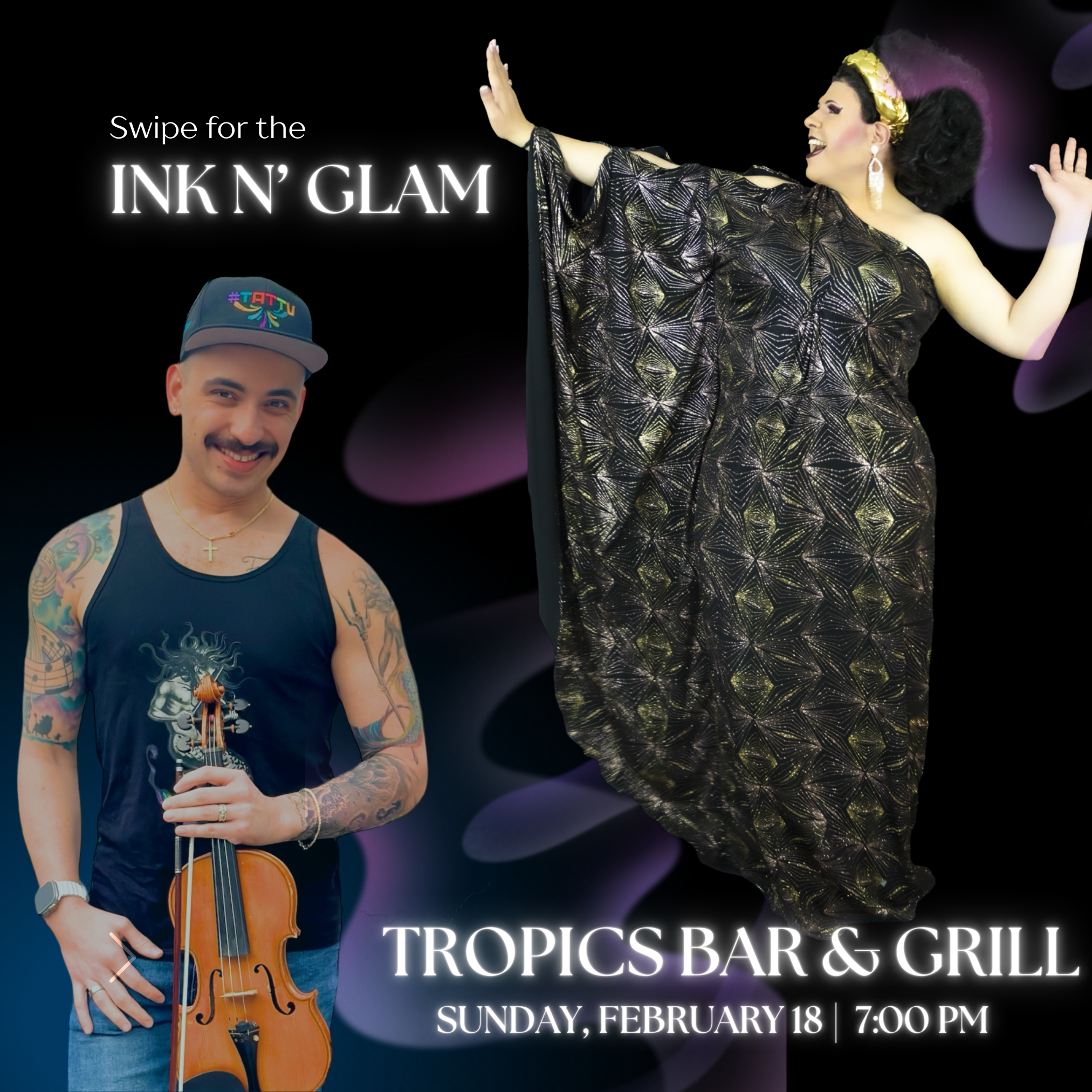 Miss Bouvèé &amp; The Tatted Violinist at Tropics Grille