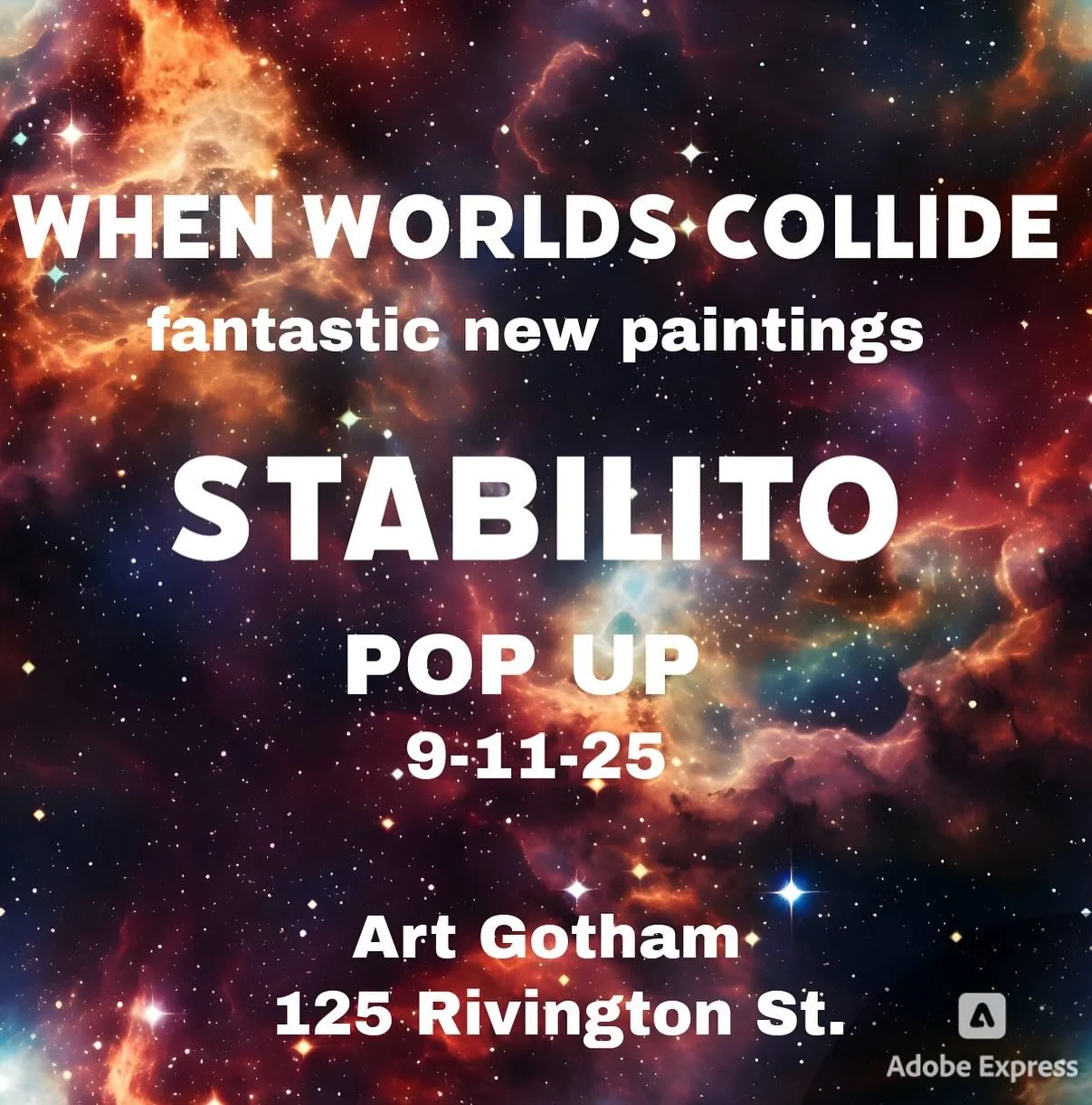 I&rsquo;m EXCITED to announce my POP UP SOLO SHOW in New York! SAVE THE DATE for September 11, 6-9 pm. ART GOTHAM at 125 Rivington St, NY. This exhibit is only open 4 days, with an Artists Talk on Sunday. #exhibit #artshows #artsy #artnews #artsh #ar
