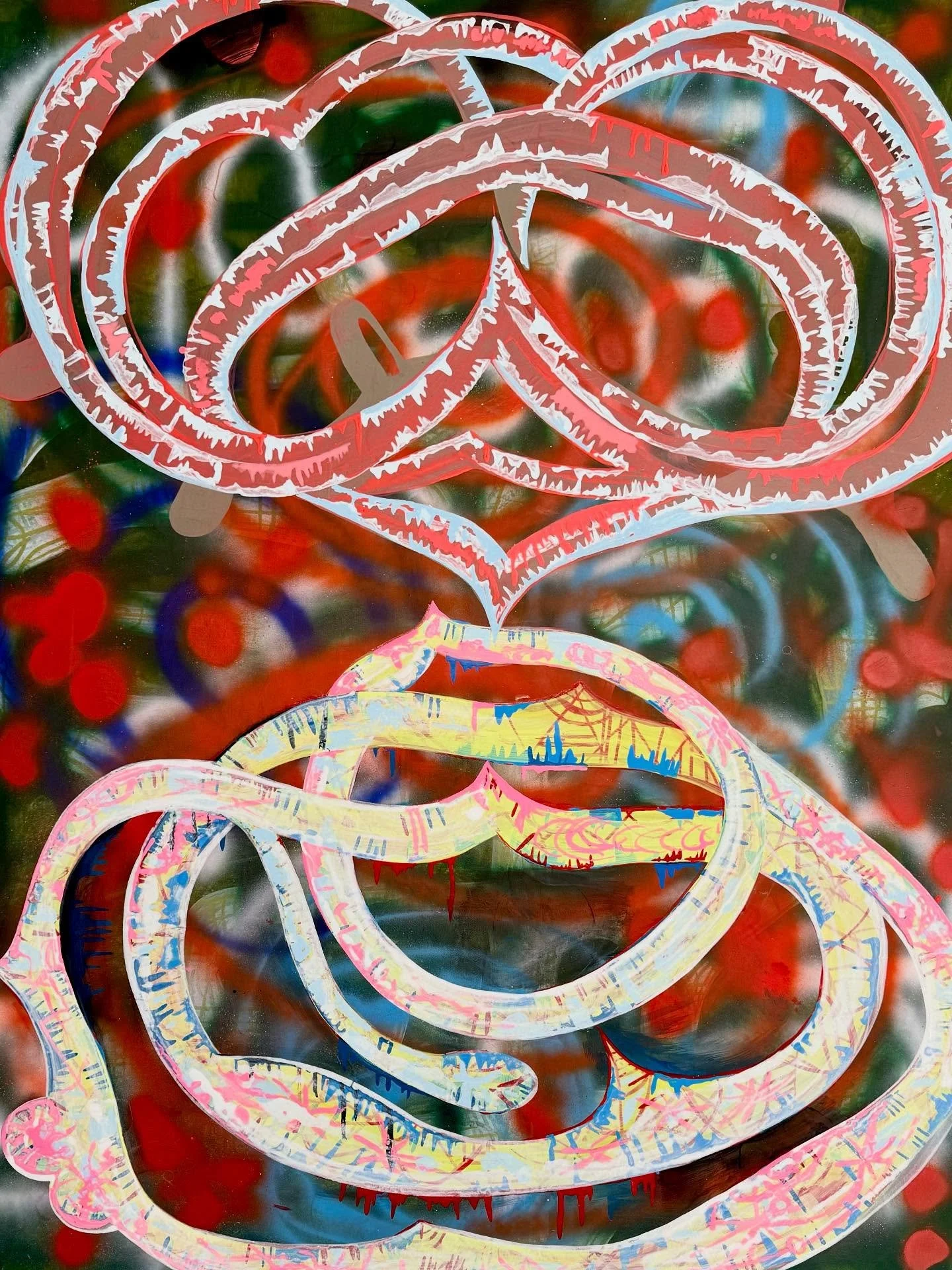 YANKT DANKY DOODLE New Spray Painting! Visit the SHOP for iPhone cases and distinctive TOTE BAGS! Link in Bio. #brooklyn #branding #bio #gottfriedb&ouml;hm #gayboy #bioart #brambogart #beingphyllis #banksy #buckminsterfuller #beherenow #contemporarya