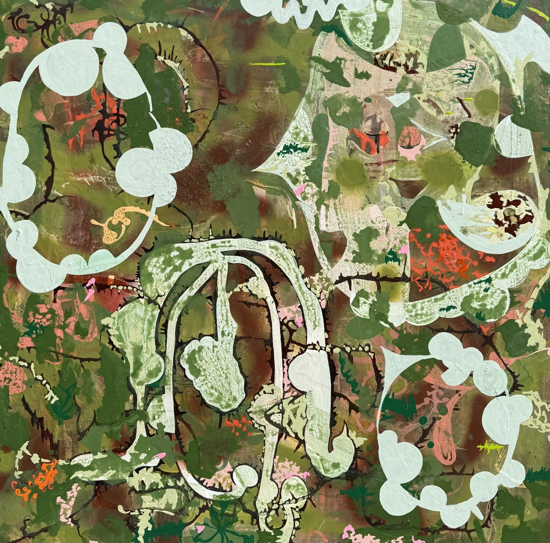 Crystal Creek 36"x36"  acrylic on canvas  2026