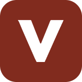 Black letter V on a brown circular background