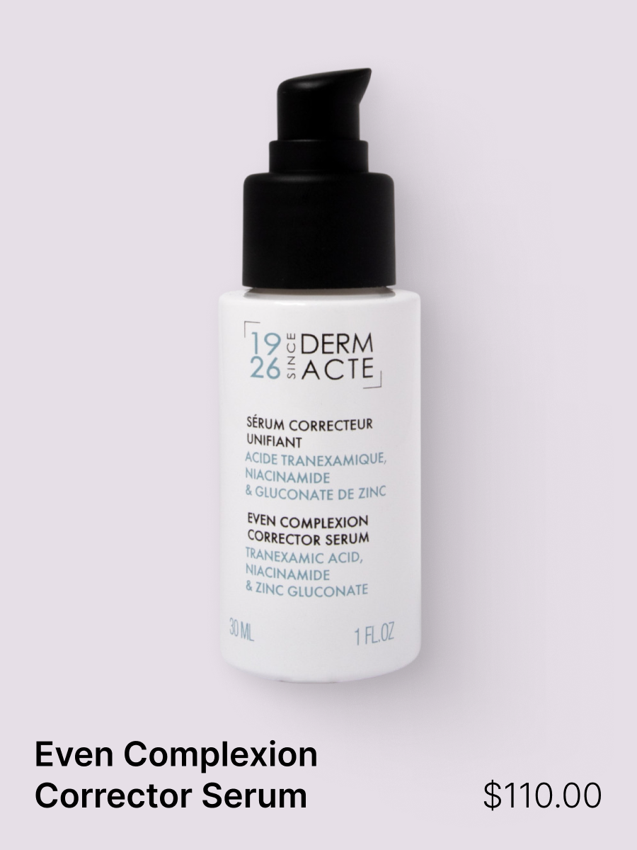 With its silky, milky texture, this unifying fluid corrector serum visibly helps diminish the appearance of pigmentation spots and uneven skin tone. Thanks to powerful ingredients such as niacinamide and tranexamic acid, it reduces the appearance of