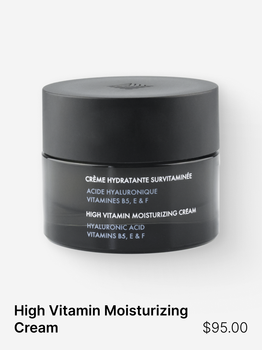 Inspired by facial mesotherapy in aesthetic medicine (micro-injections of highly-concentrated cosmetic ingredients), this ultra-melting cream is enriched with a trio of hyaluronic acids and vitamins (B5, E and F) to plump and help correct signs of fa