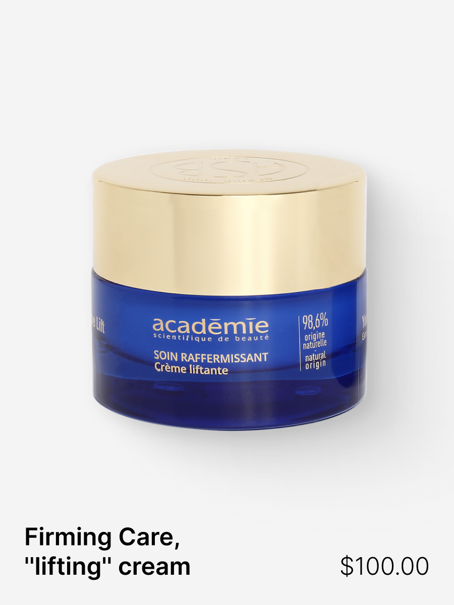 With a silky, lifting texture, this firming anti-aging cream restores firmness, suppleness, and radiance to the skin. It targets fine lines and wrinkles and provides an immediate smoothing effect thanks to flax polyholosides, while improving firmness