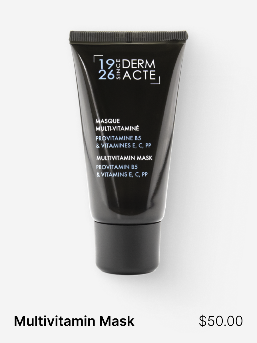 Packed with vitamins, this mask restores the skin's optimal moisture level and helps combat the signs of aging. Designed for all skin types, it is recommended for skin lacking radiance, dull, blotchy and devitalized complexions. In just a few minutes