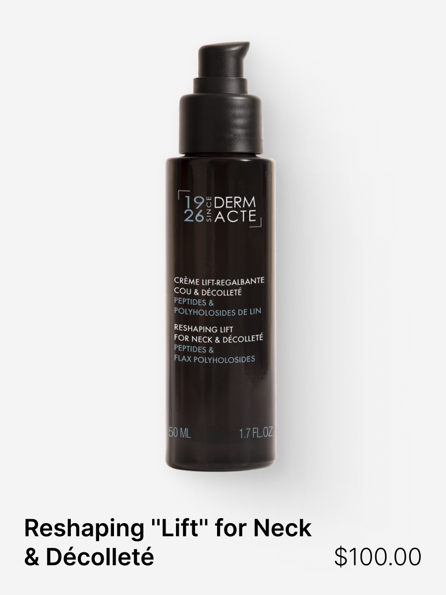 An all-round treatment for the neck & décolleté with a creamy, "lifting" texture that blends perfectly with the skin, penetrating it to work on refining the neck/décolleté and reshaping the oval of the face.