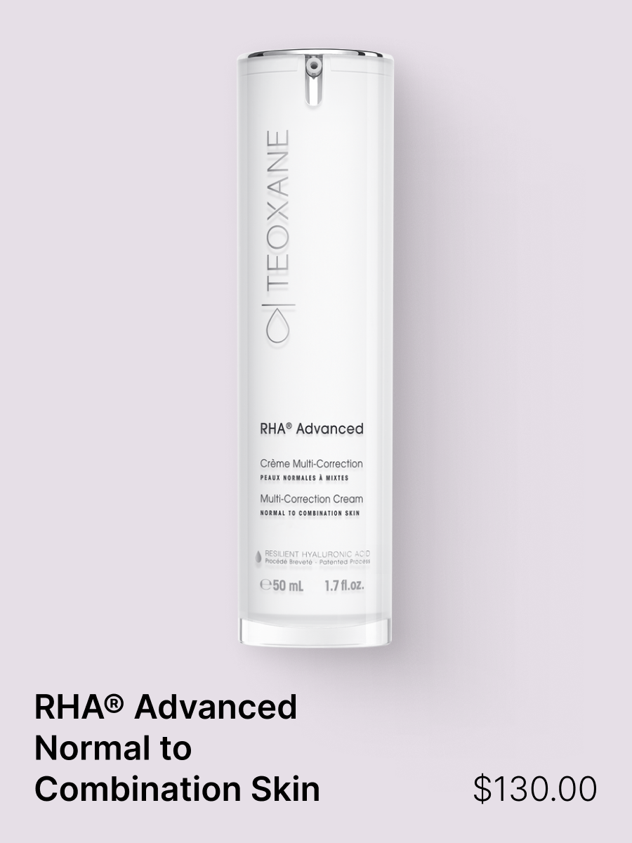 Optimal smoothing and hydration with TEOXANE crosslinked hyaluronic acid and peptides for an efficient anti aging care specially adapted to normal to combinaison skin Visibly reduces fine lines and wrinkles and increases firmness and tonicity.