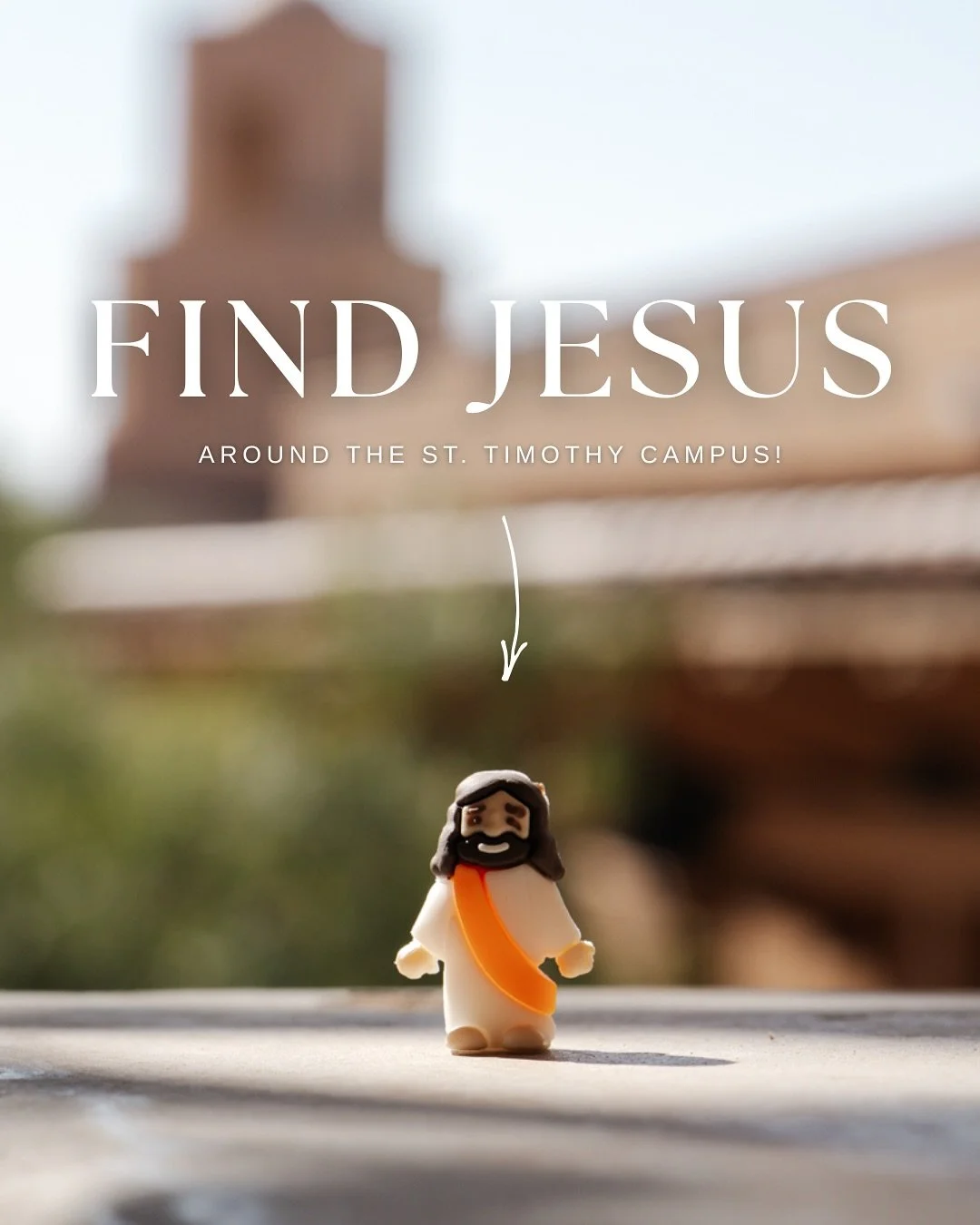 Find mini Jesus in each of the photos around our beautiful campus! Good luck on that last one 😉

#sttimothy #lagunaniguel #miniJesus